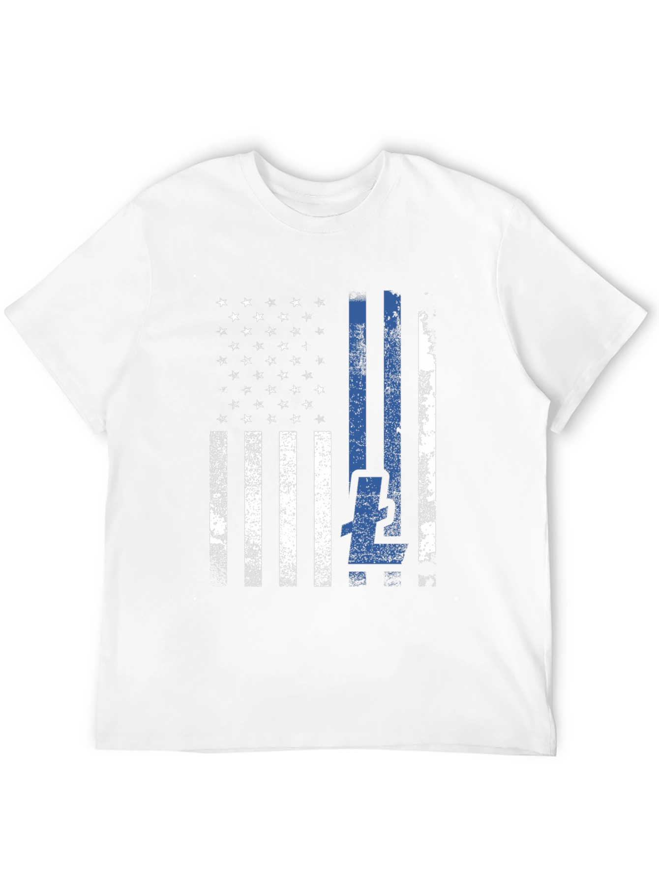 Thin Blue Line American Flag T-Shirt