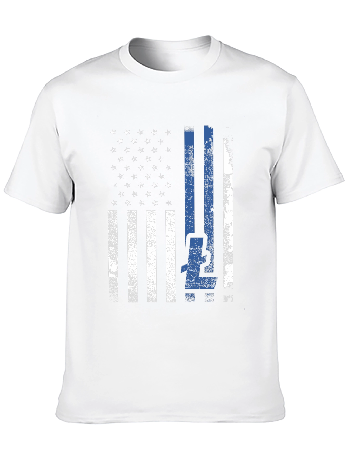 Thin Blue Line American Flag T-Shirt