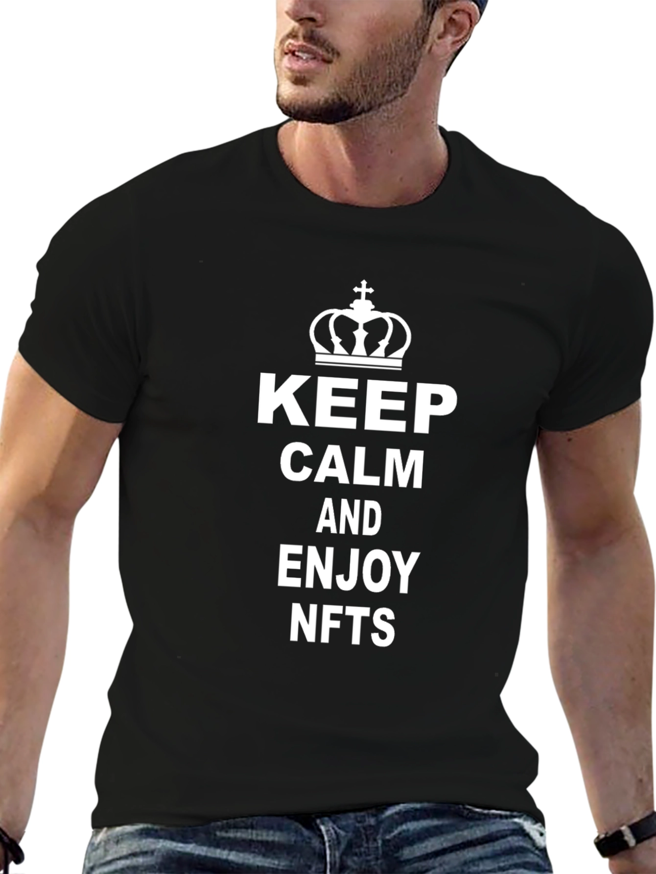 Keep Calm and Enjoy NFTs T-Shirt - Black