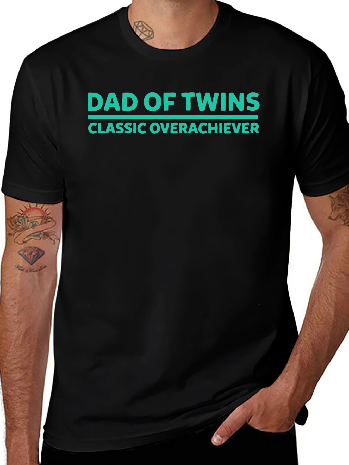 Dad of Twins Classic Overachiever T-Shirt