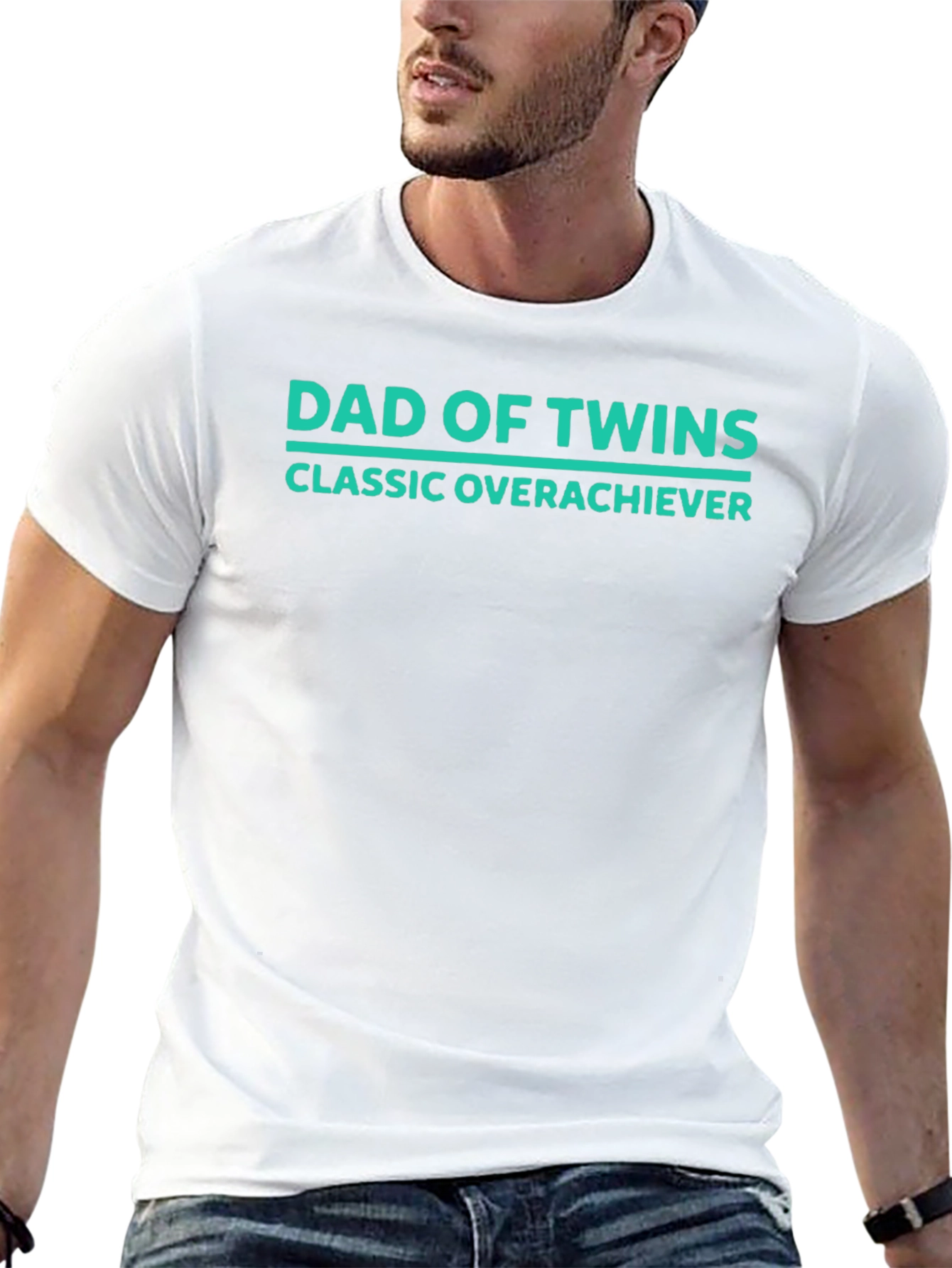 Dad of Twins Classic Overachiever T-Shirt