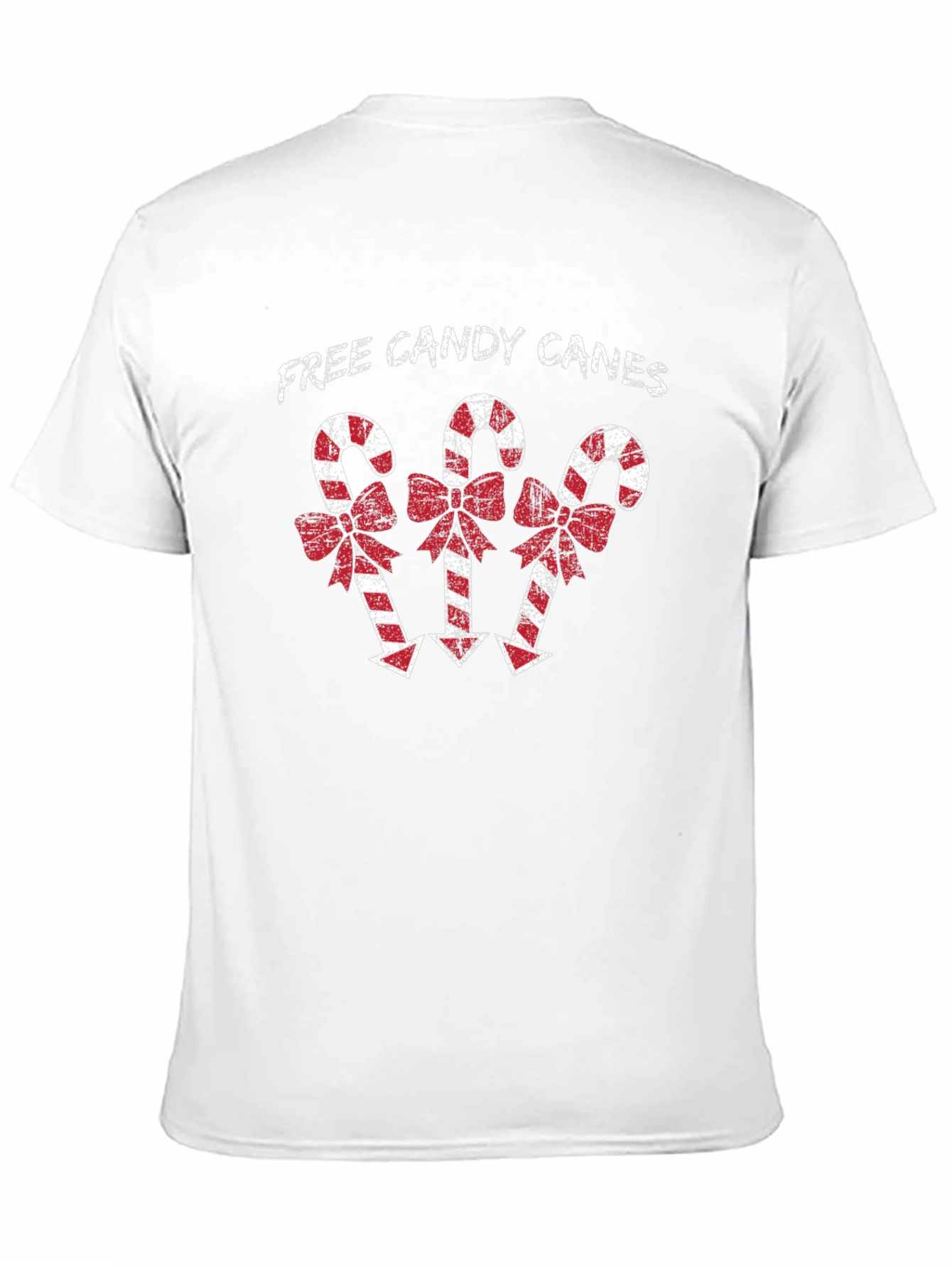 Festive Candy Cane Graphic Tee - Holiday Season