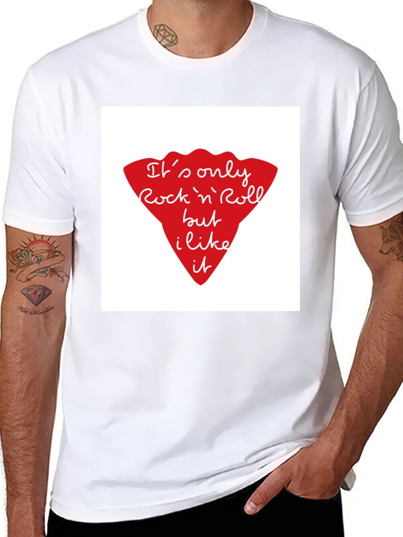 Rock n Roll Graphic Tee - Black Unisex T-Shirt