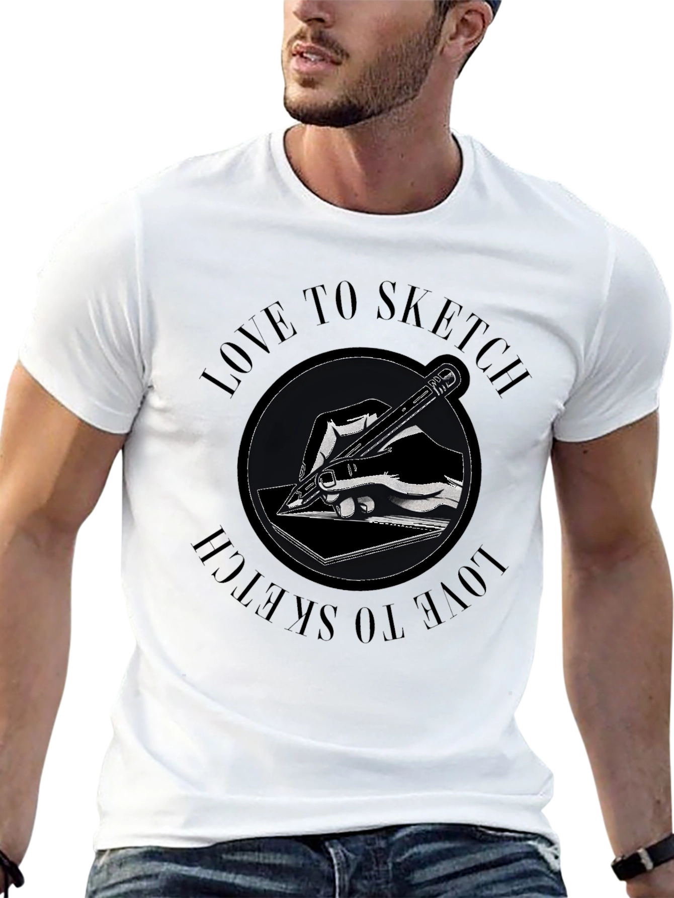 Love to Sketch Graphic T-Shirt