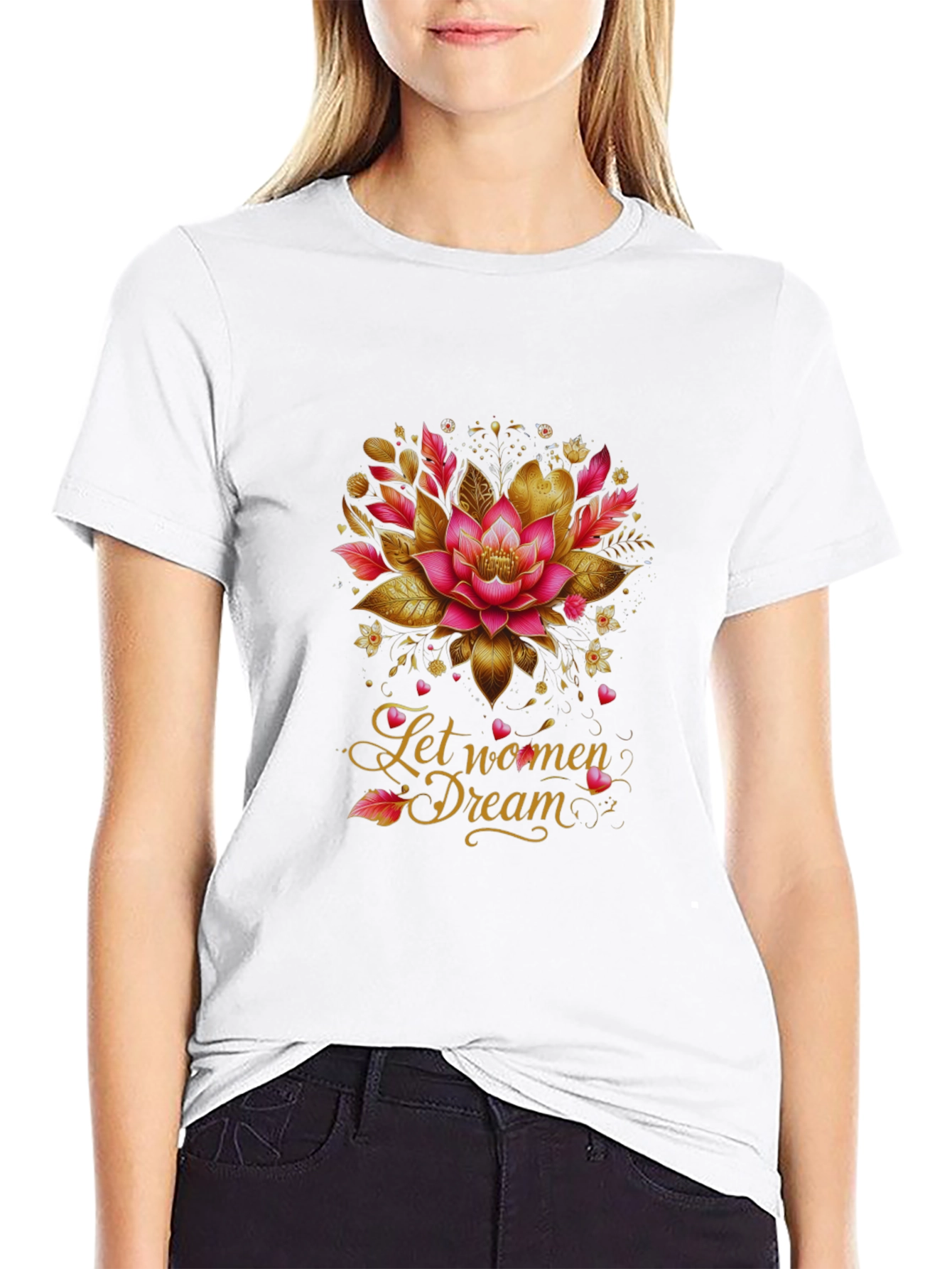 Empowering Lotus Womens Dream Graphic Tee