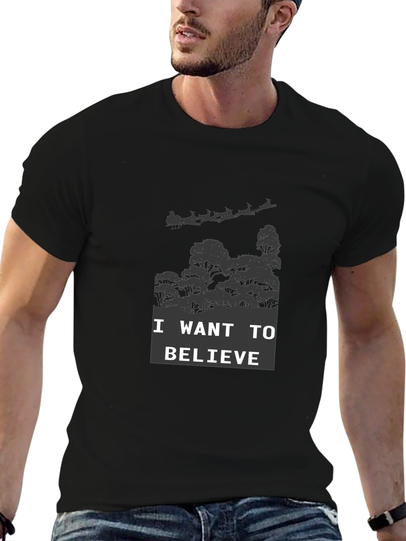 Believe Graphic Tee - Christmas Santa Shirt