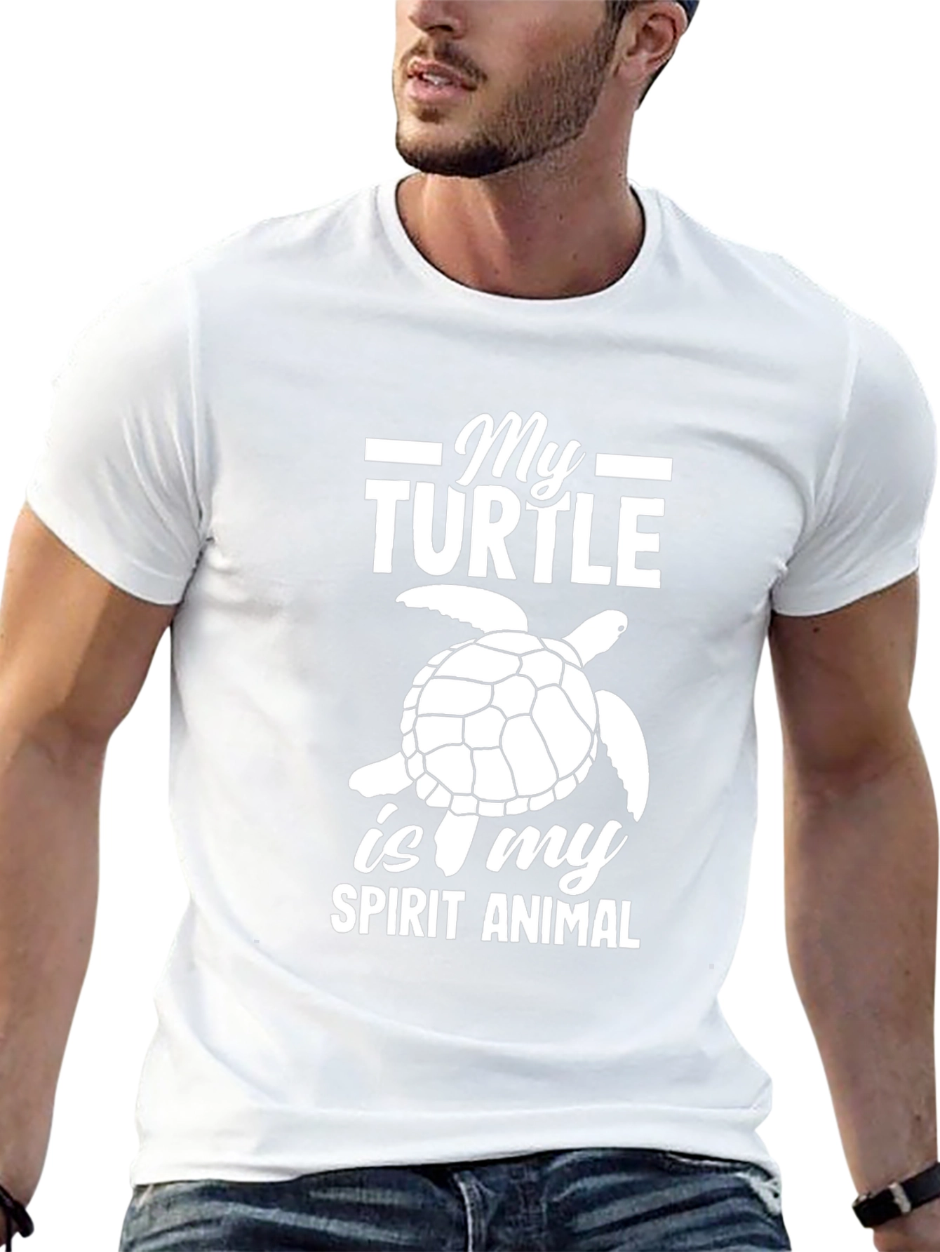 Turtle Spirit Animal Black Graphic Tee