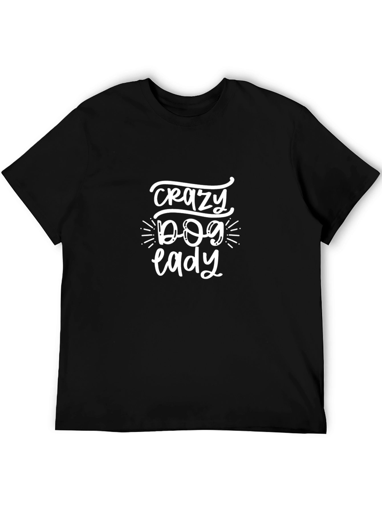 Crazy Dog Lady T-Shirt - Unisex Black Tee