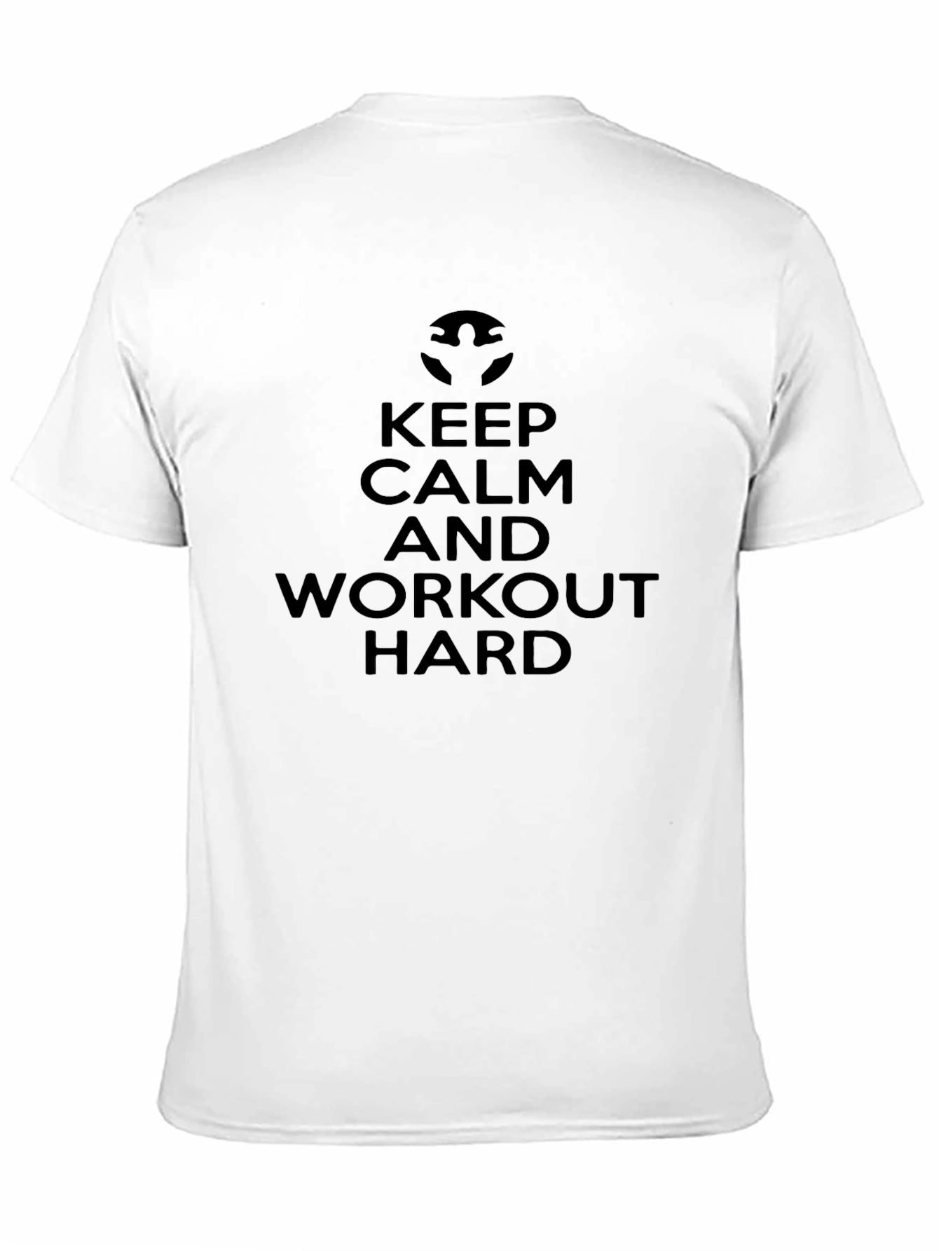 Keep Calm & Workout Hard Black Graphic T-Shirt
