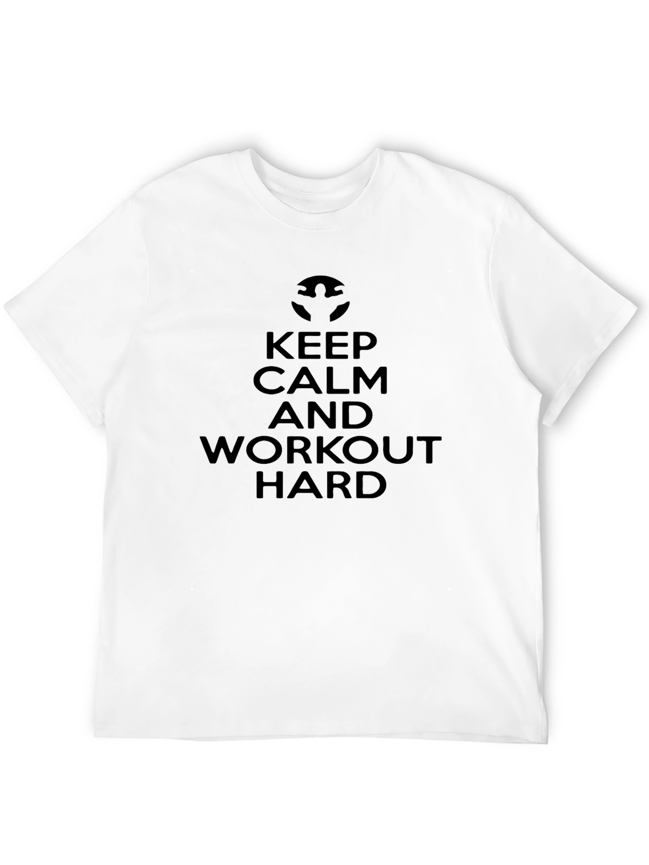 Keep Calm & Workout Hard Black Graphic T-Shirt