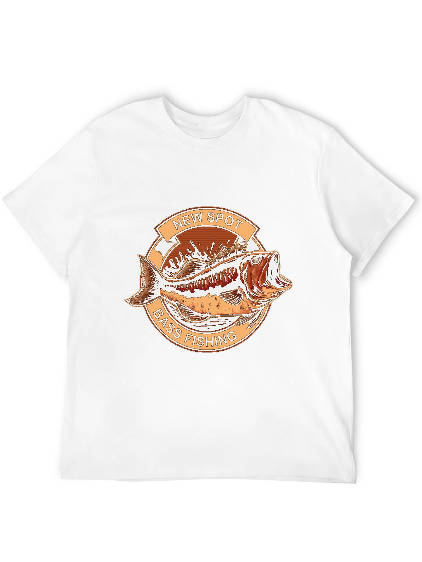 New Spot Bass Fishing Graphic T-Shirt