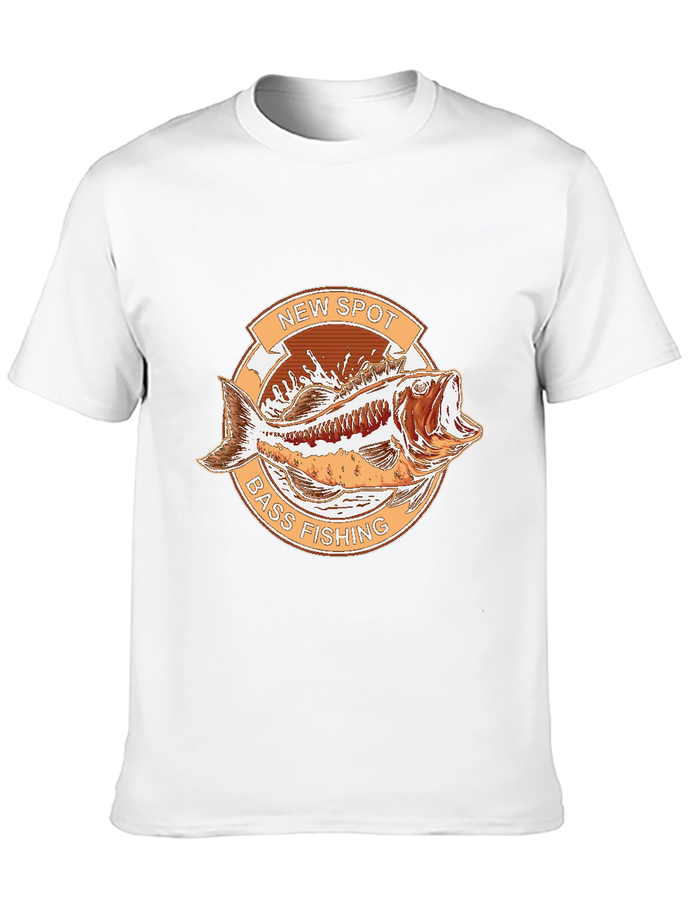 New Spot Bass Fishing Graphic T-Shirt