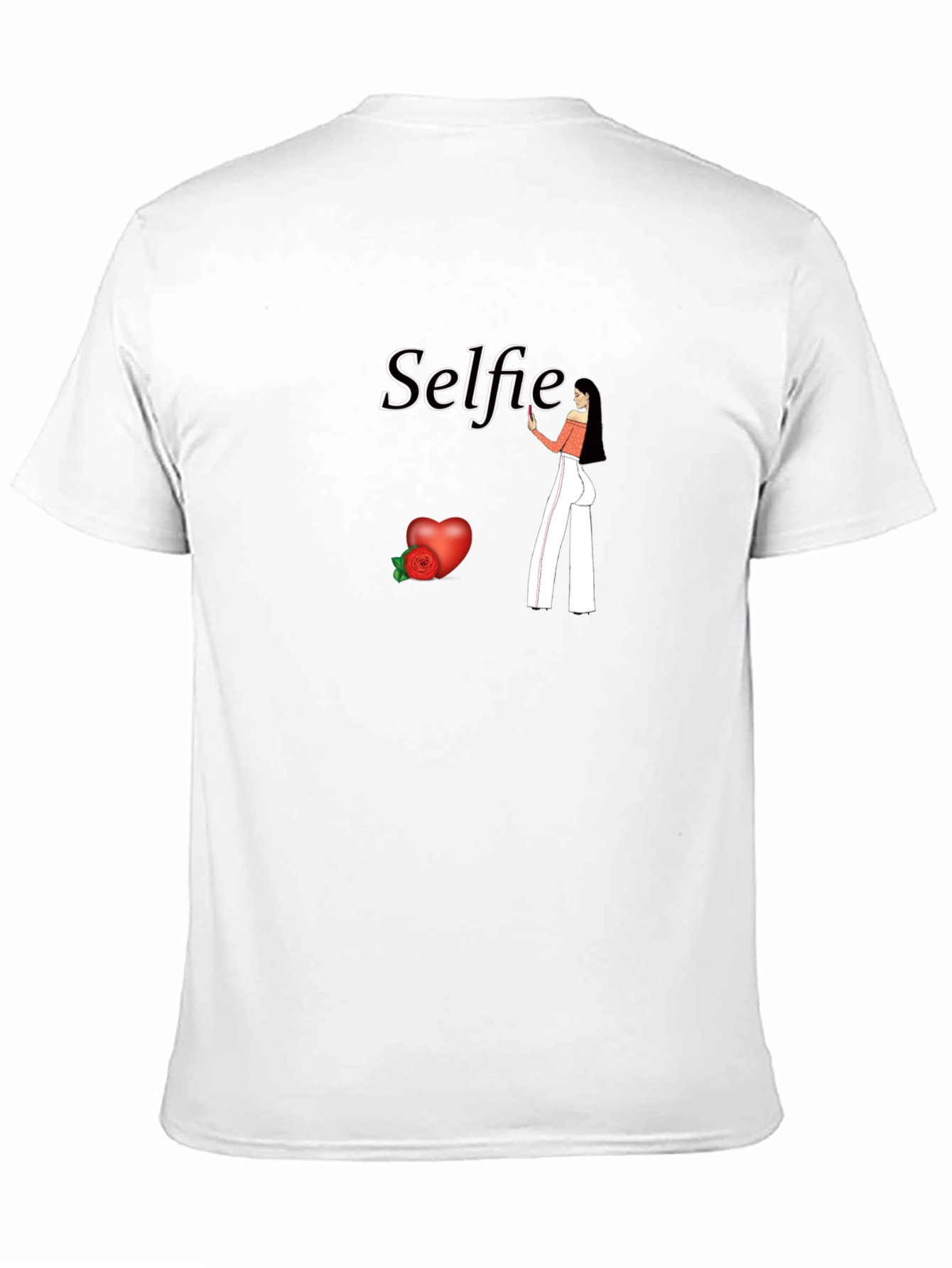 Selfie Graphic Tee - Black Cotton Blend Shirt
