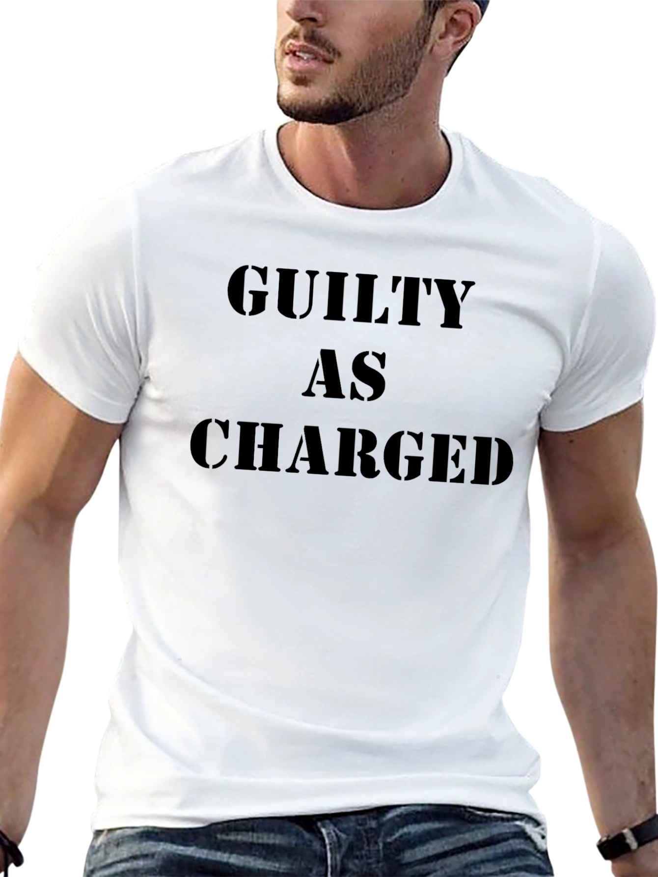 Guilty As Charged Graphic T-Shirt - Bold Statement Tee