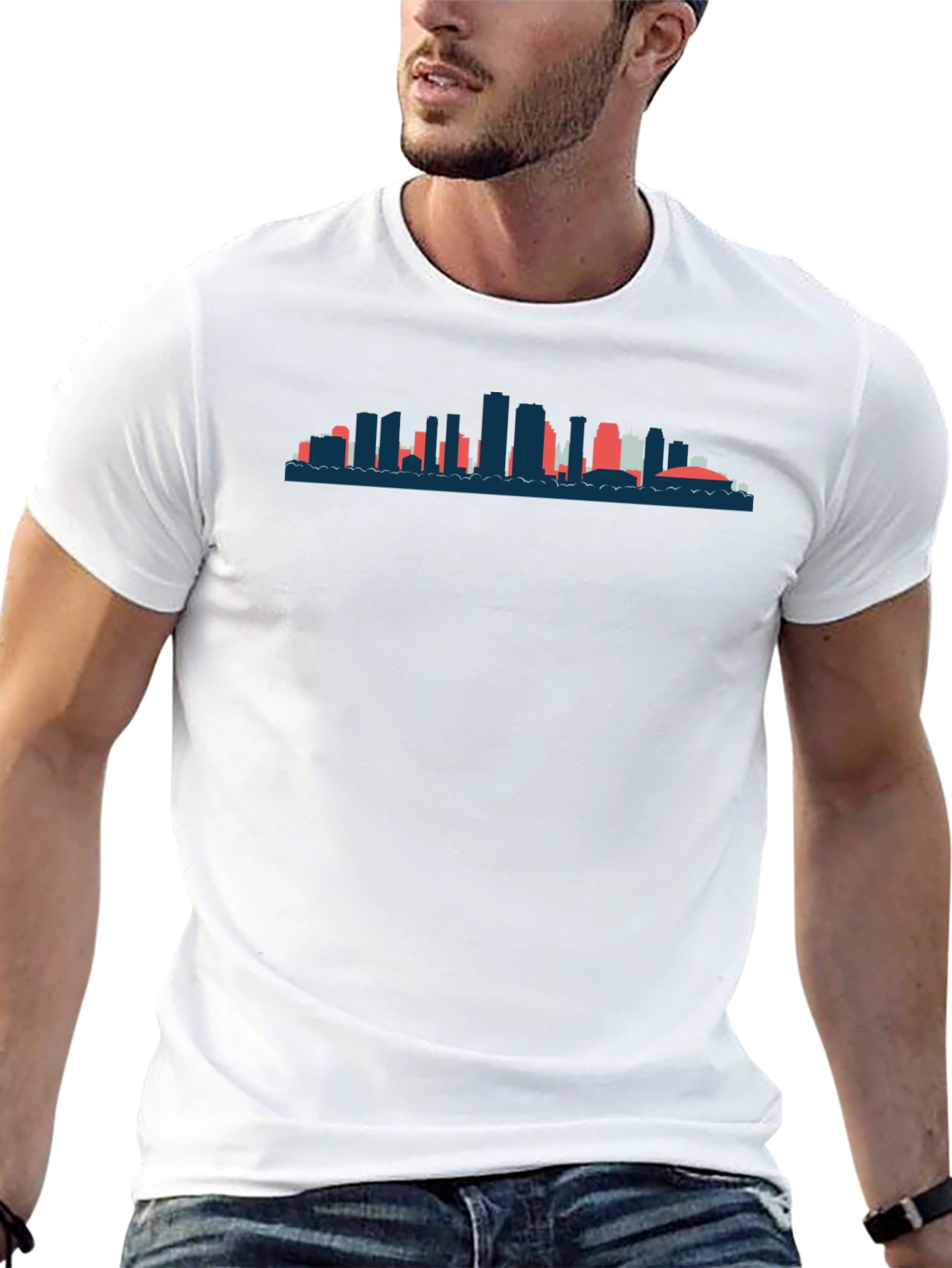 Cityscape Silhouette Tee - Modern Graphic T-Shirt