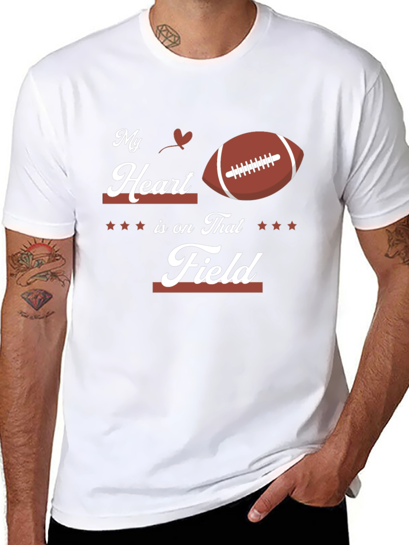 My Heart is on That Field Football T-Shirt