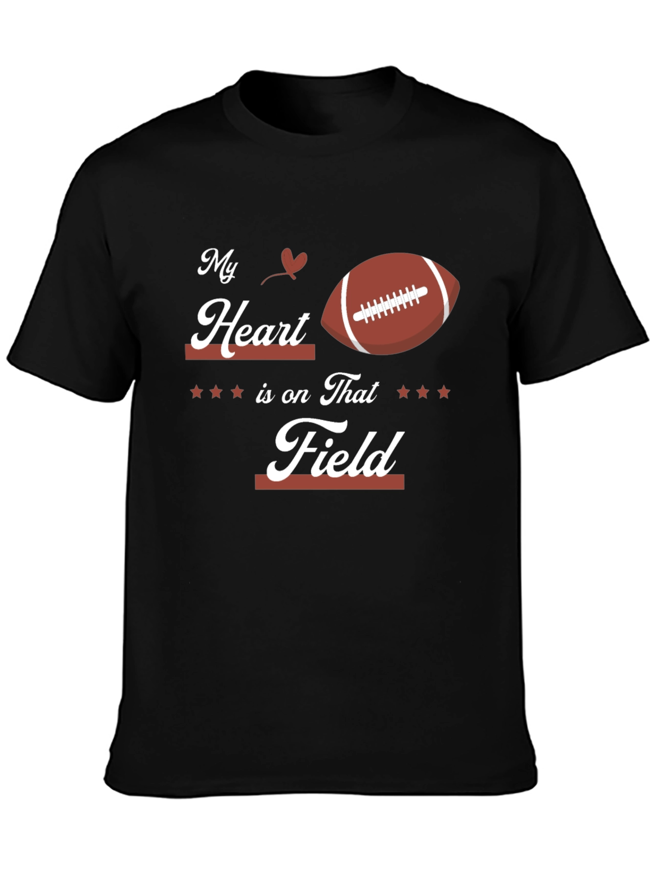 My Heart is on That Field Football T-Shirt