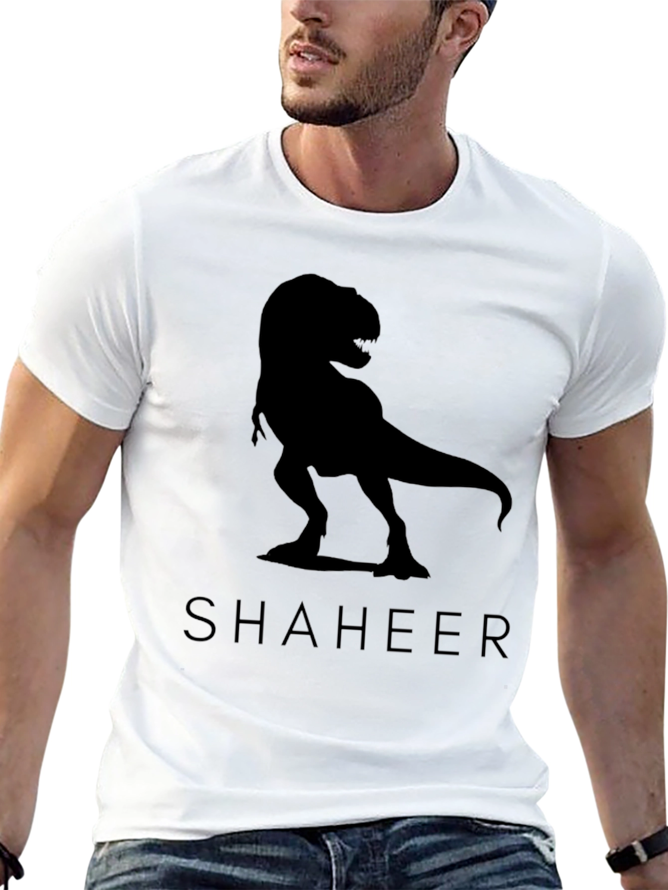 Black T-Rex Graphic Tee - SHAHEER