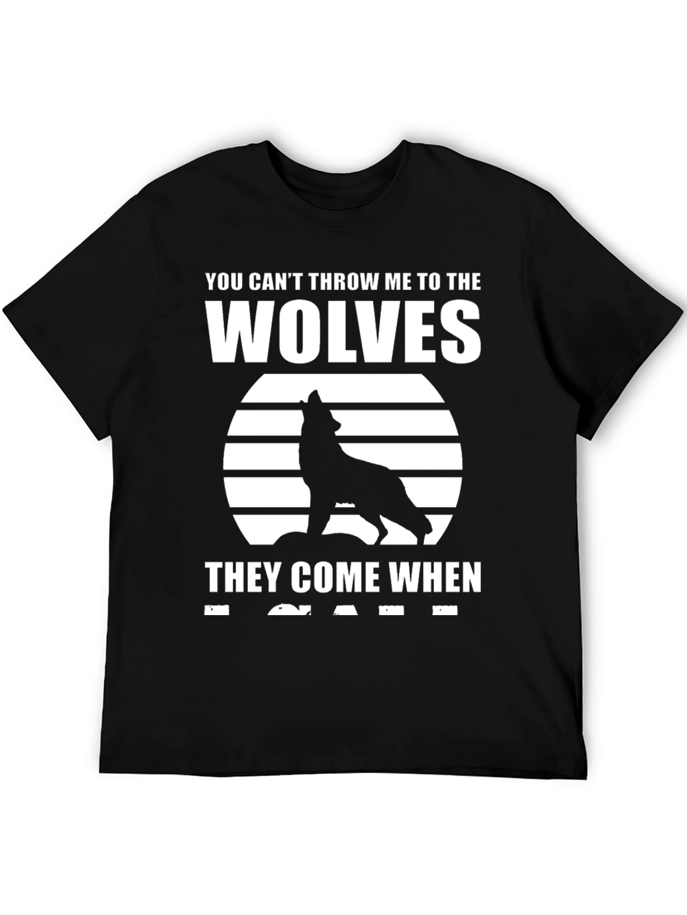 Wolf Pack T-Shirt - Black Graphic Tee