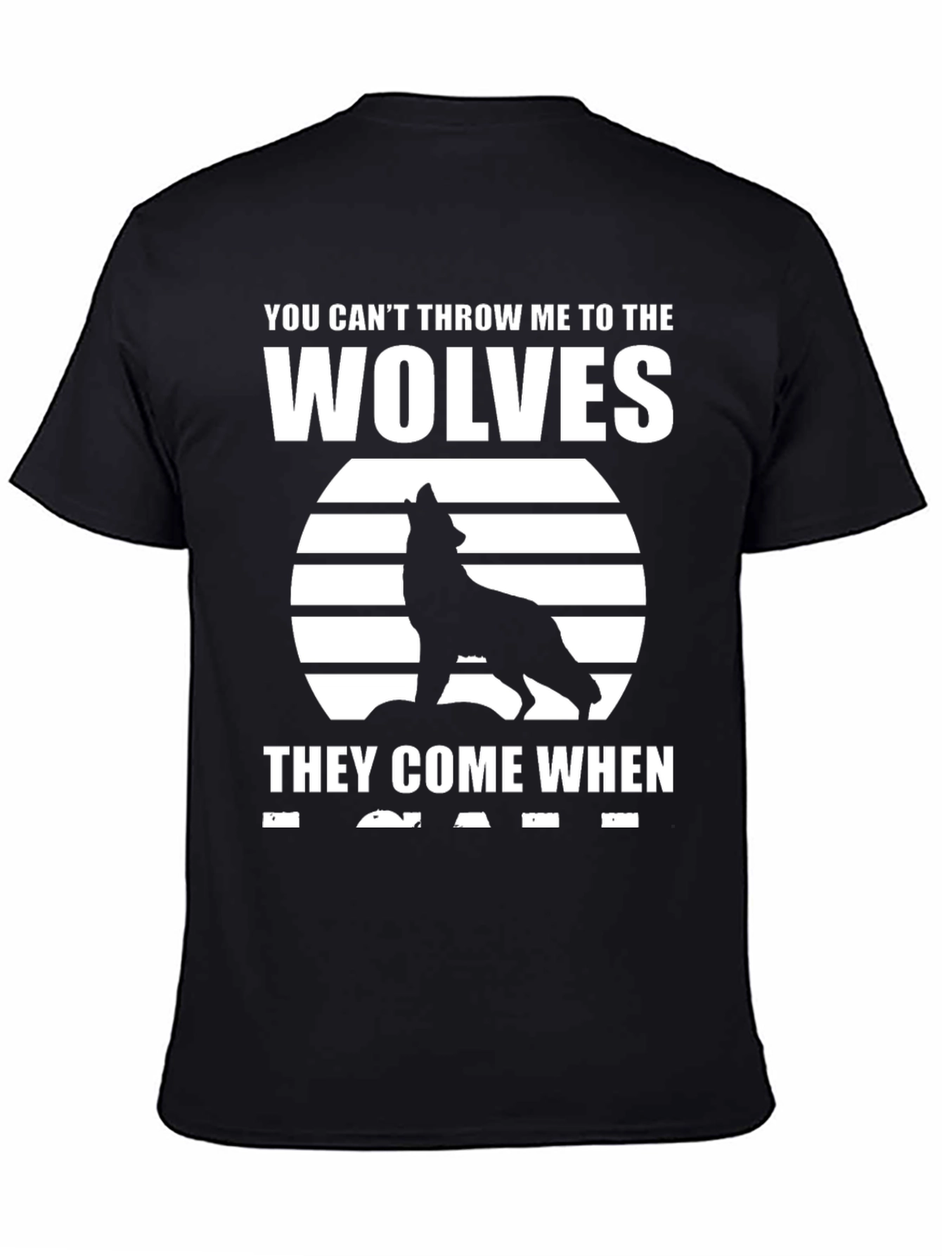 Wolf Pack T-Shirt - Black Graphic Tee