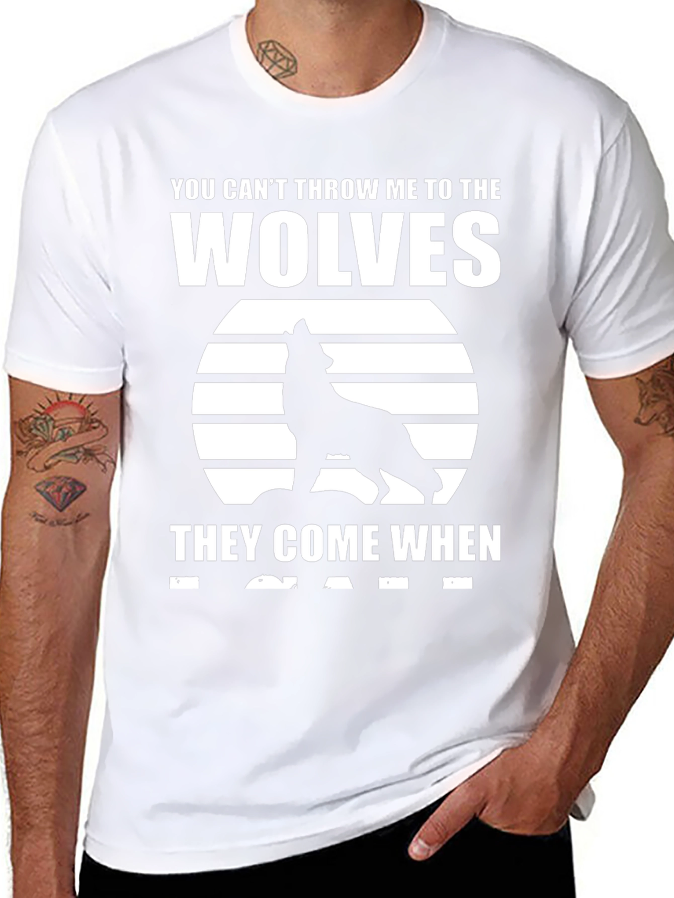 Wolf Pack T-Shirt - Black Graphic Tee