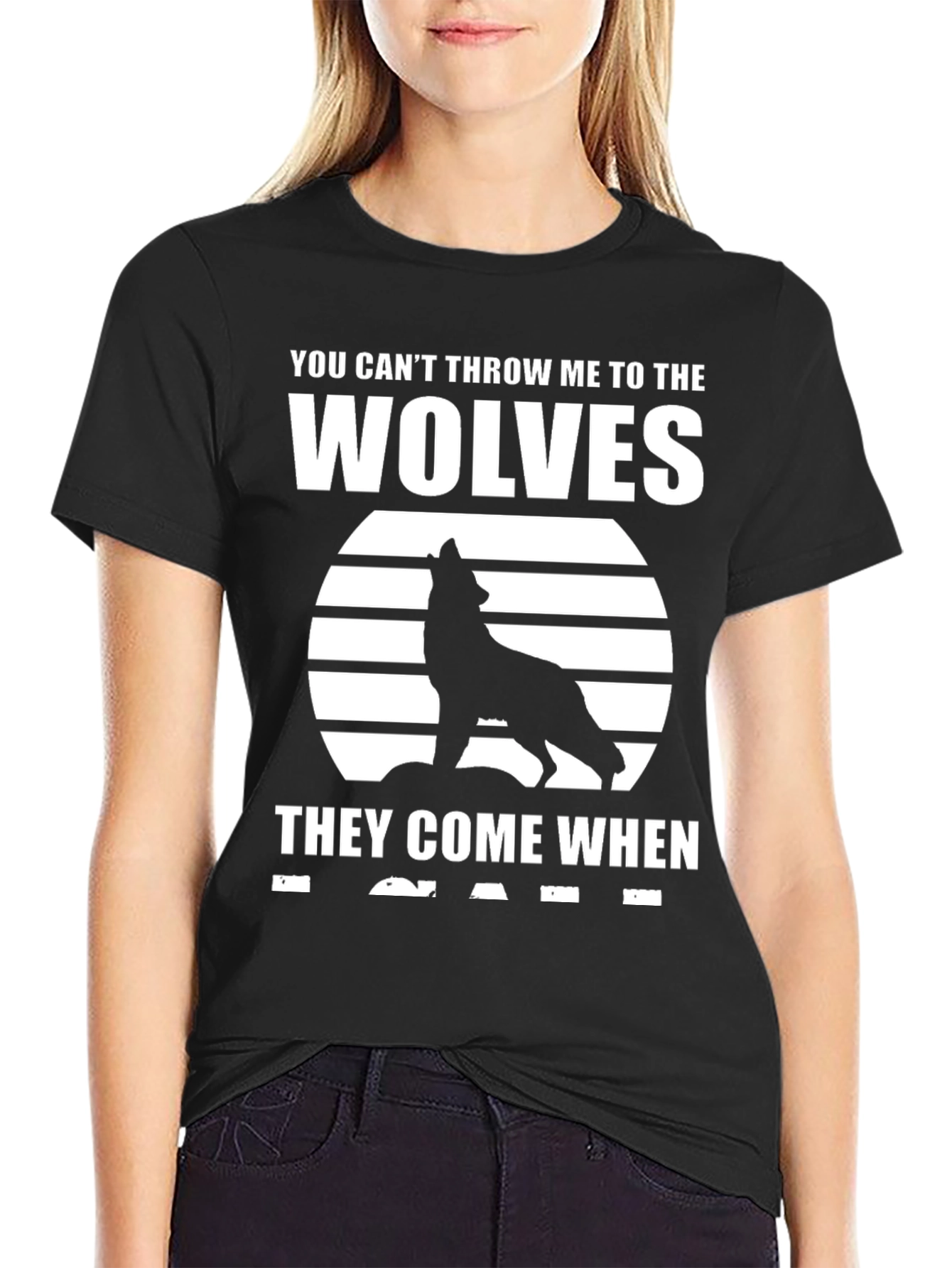 Wolf Pack T-Shirt - Black Graphic Tee