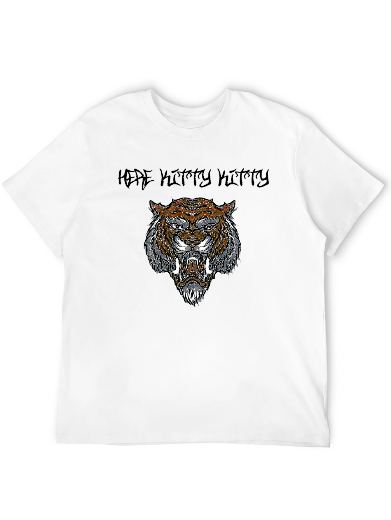 Tiger Graphic Print Black T-Shirt