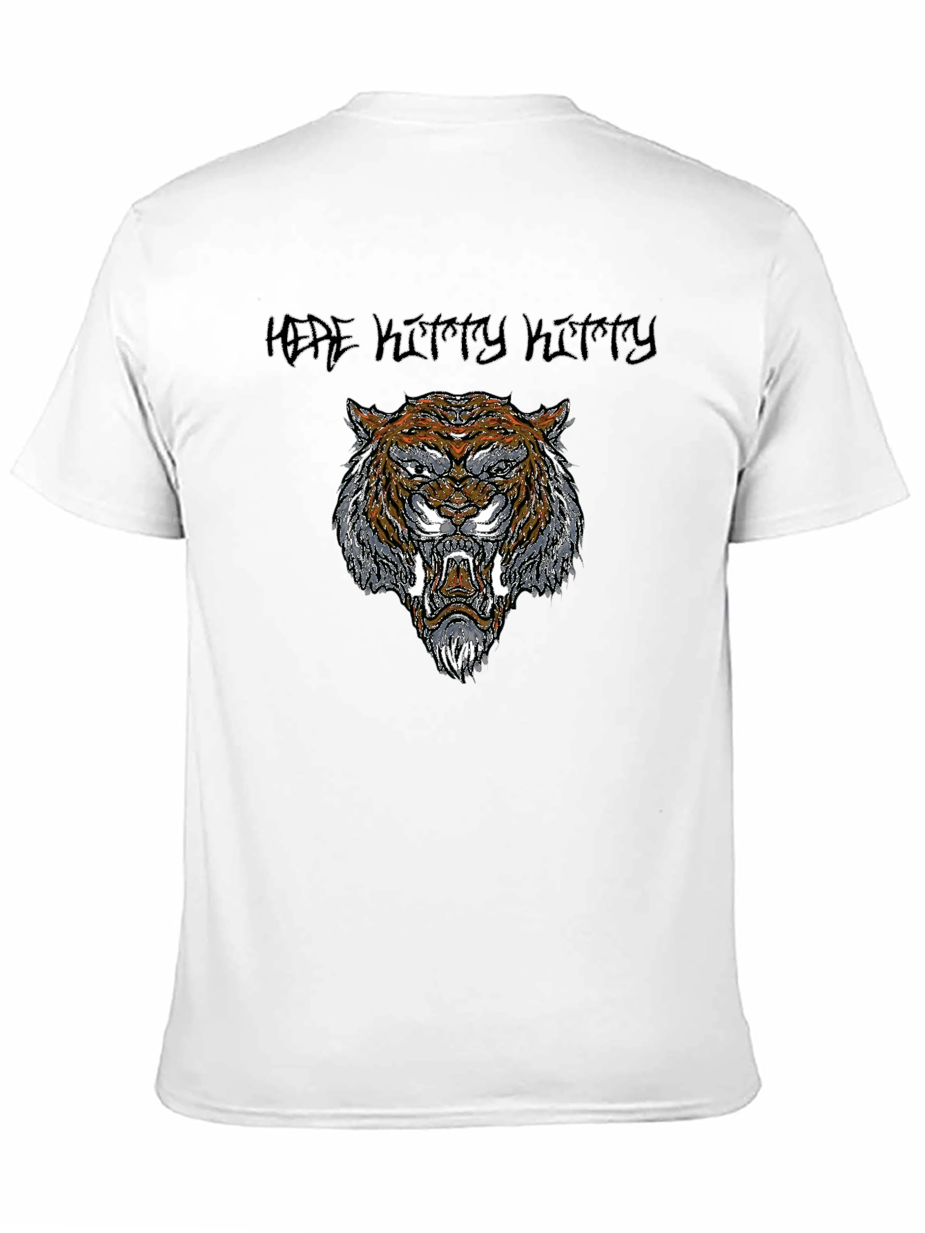 Tiger Graphic Print Black T-Shirt