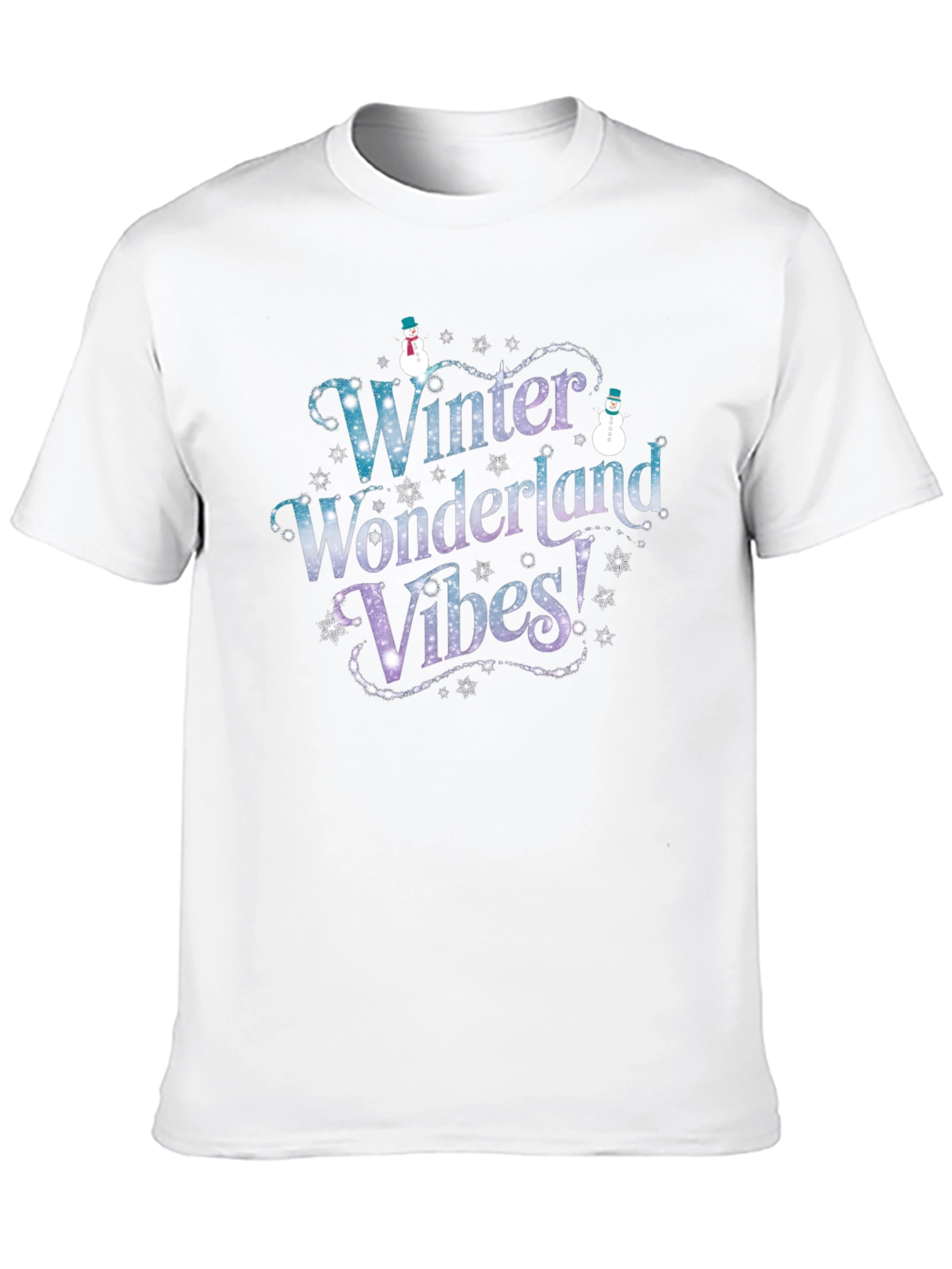 Winter Wonderland Vibes Black T-Shirt