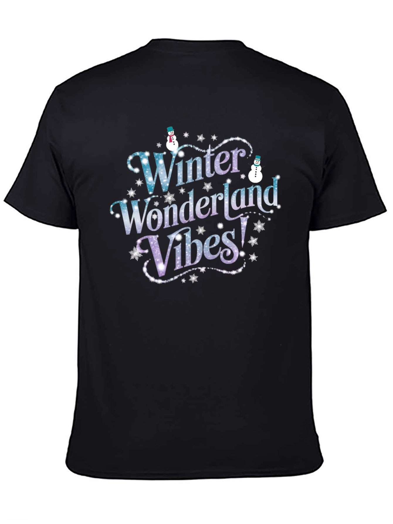 Winter Wonderland Vibes Black T-Shirt