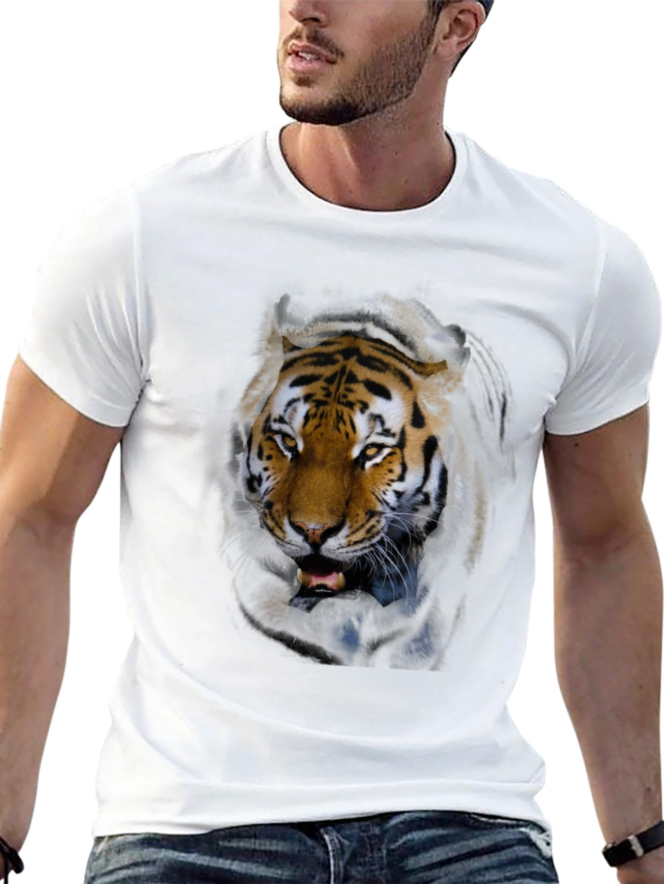 Tiger Graphic Black T-Shirt - Mens