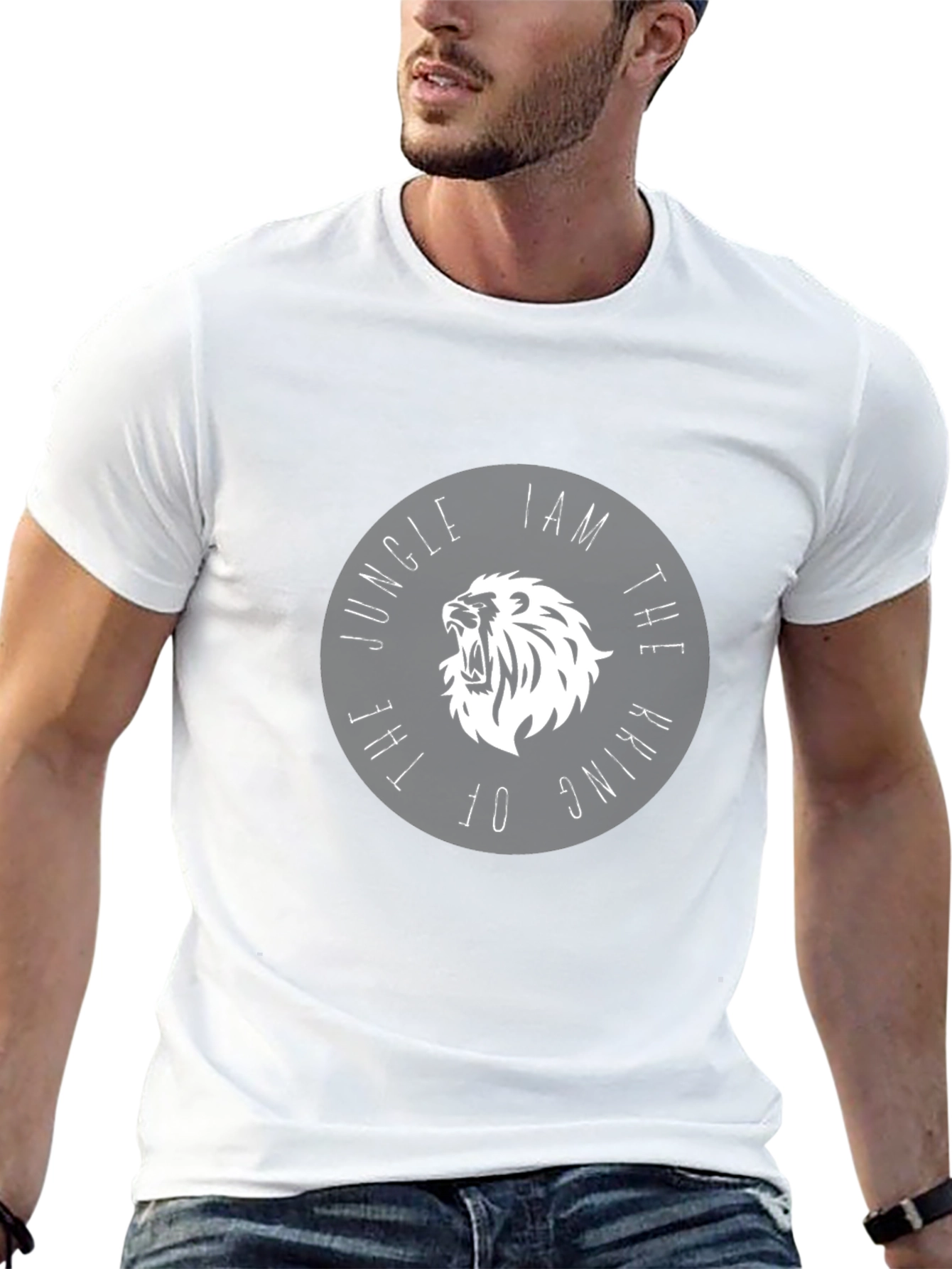 Jungle King Lion Graphic Tee - Black