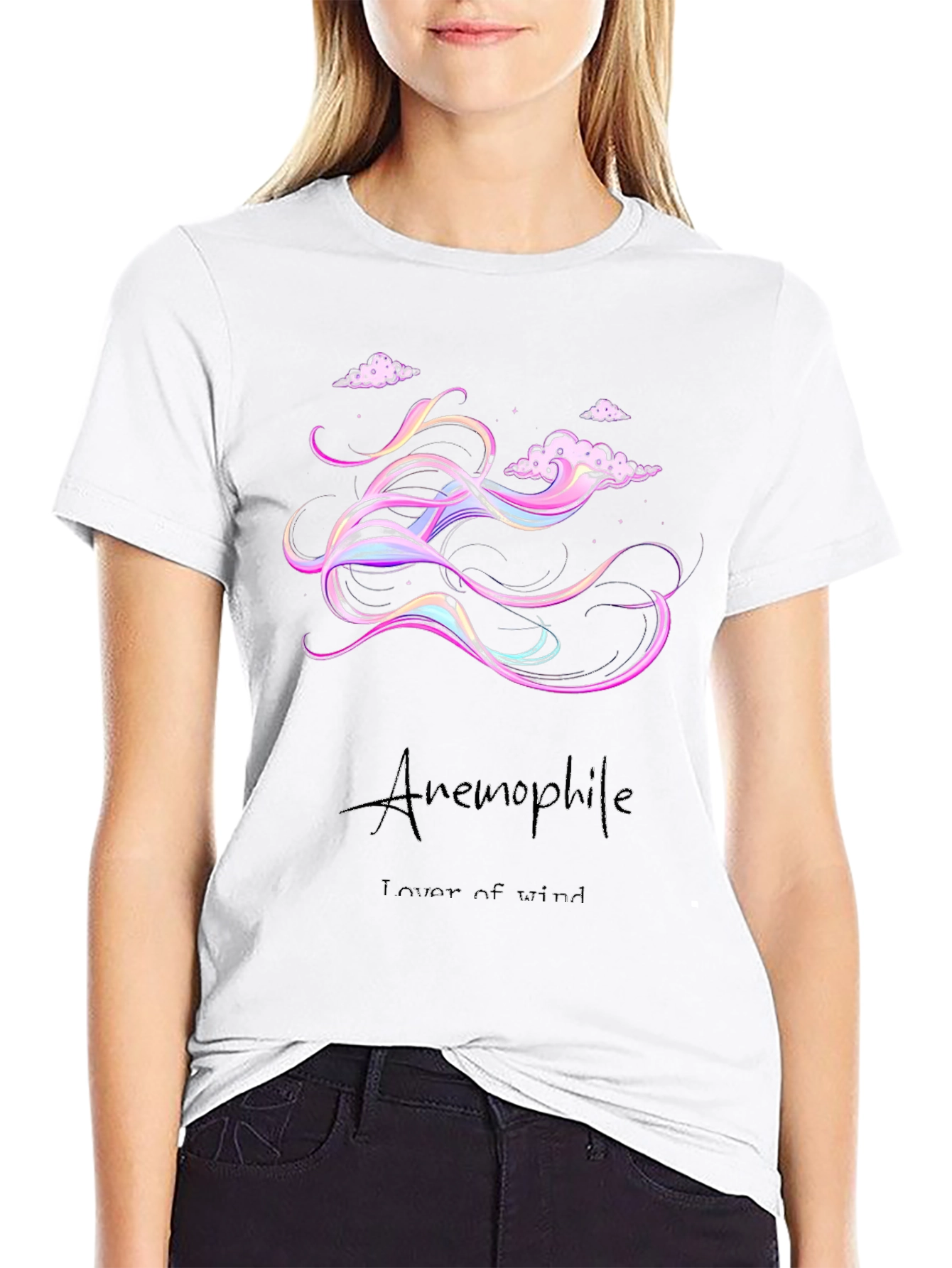 Anemophile T-Shirt: Dreamy Wind Design Soft Cotton