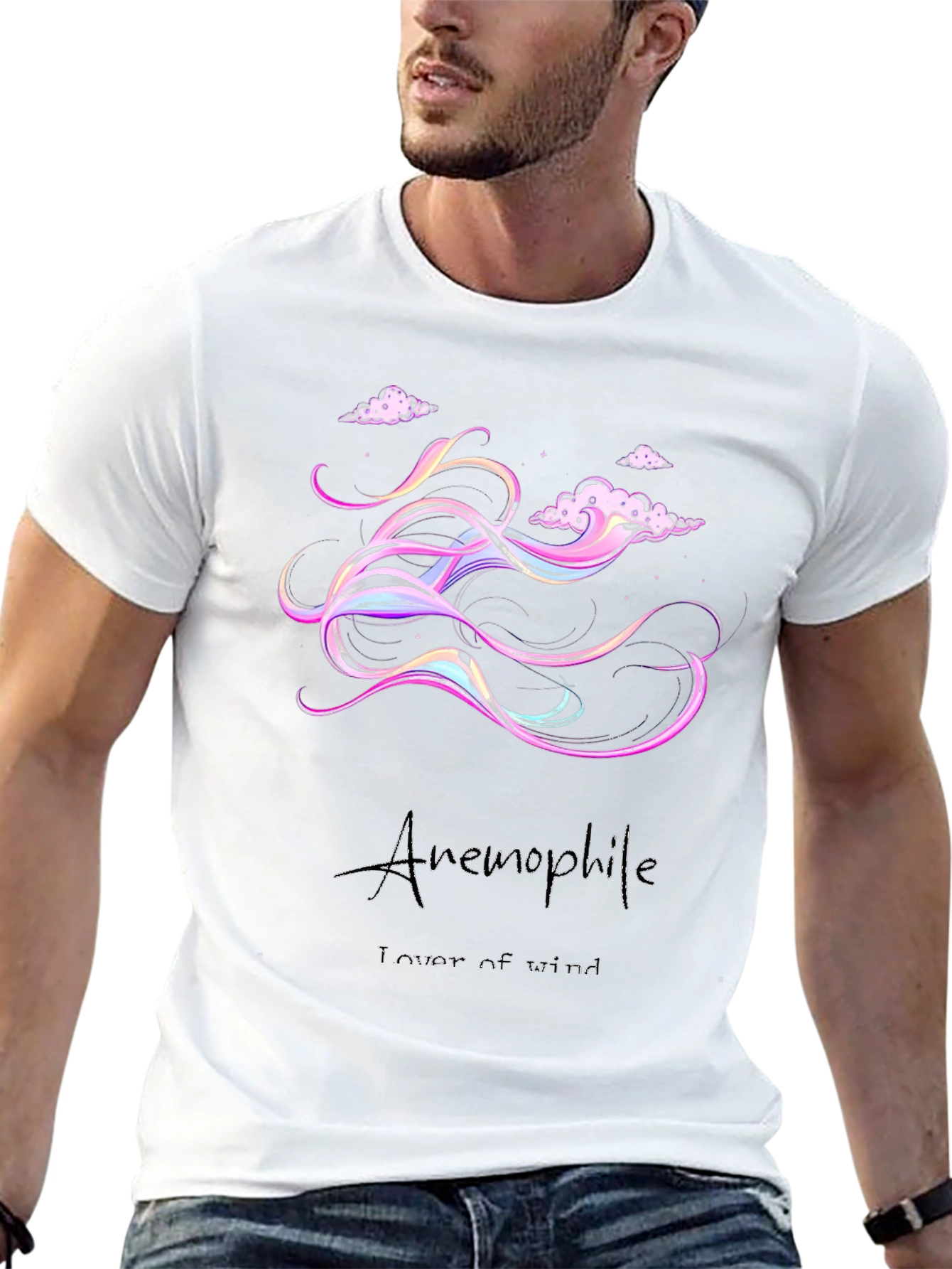 Anemophile T-Shirt: Dreamy Wind Design Soft Cotton