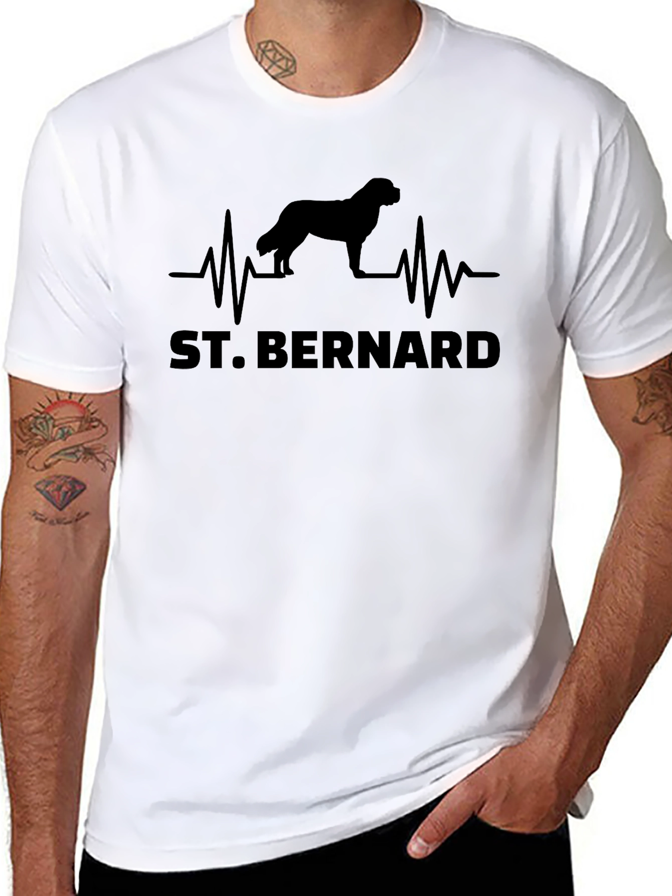 St. Bernard Heartbeat T-Shirt