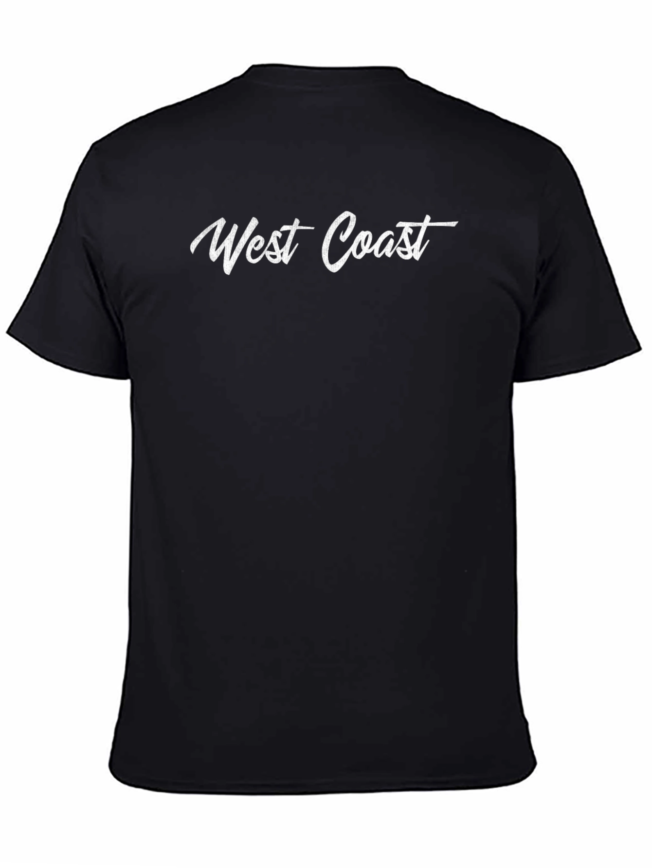 West Coast Graphic Tee - Black Cotton T-Shirt
