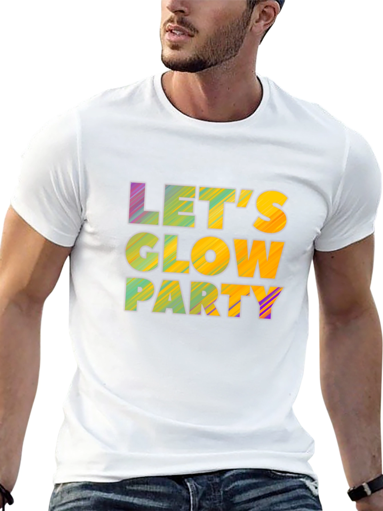 Lets Glow Party Black T-Shirt