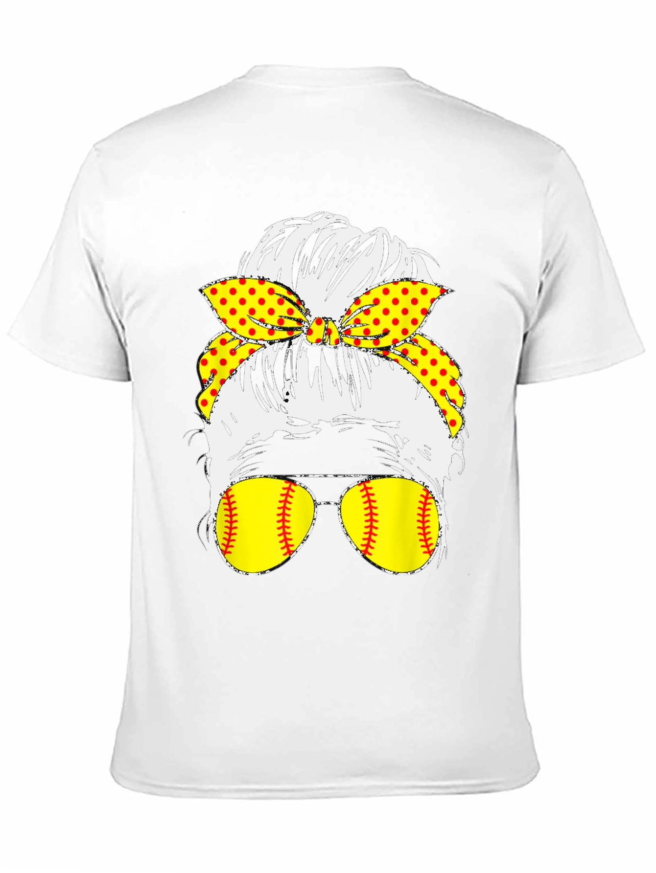 Softball Messy Bun T-Shirt