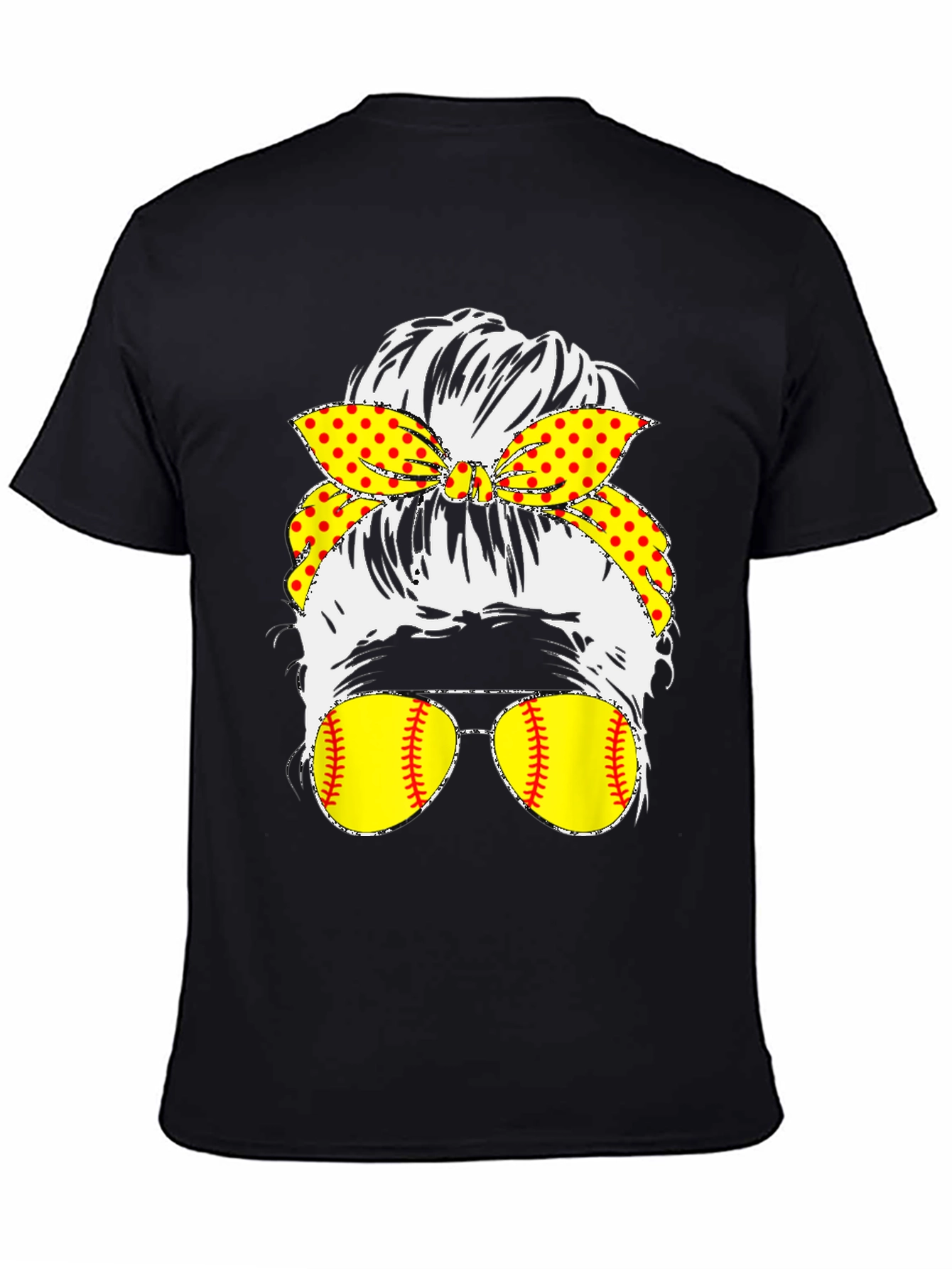 Softball Messy Bun T-Shirt