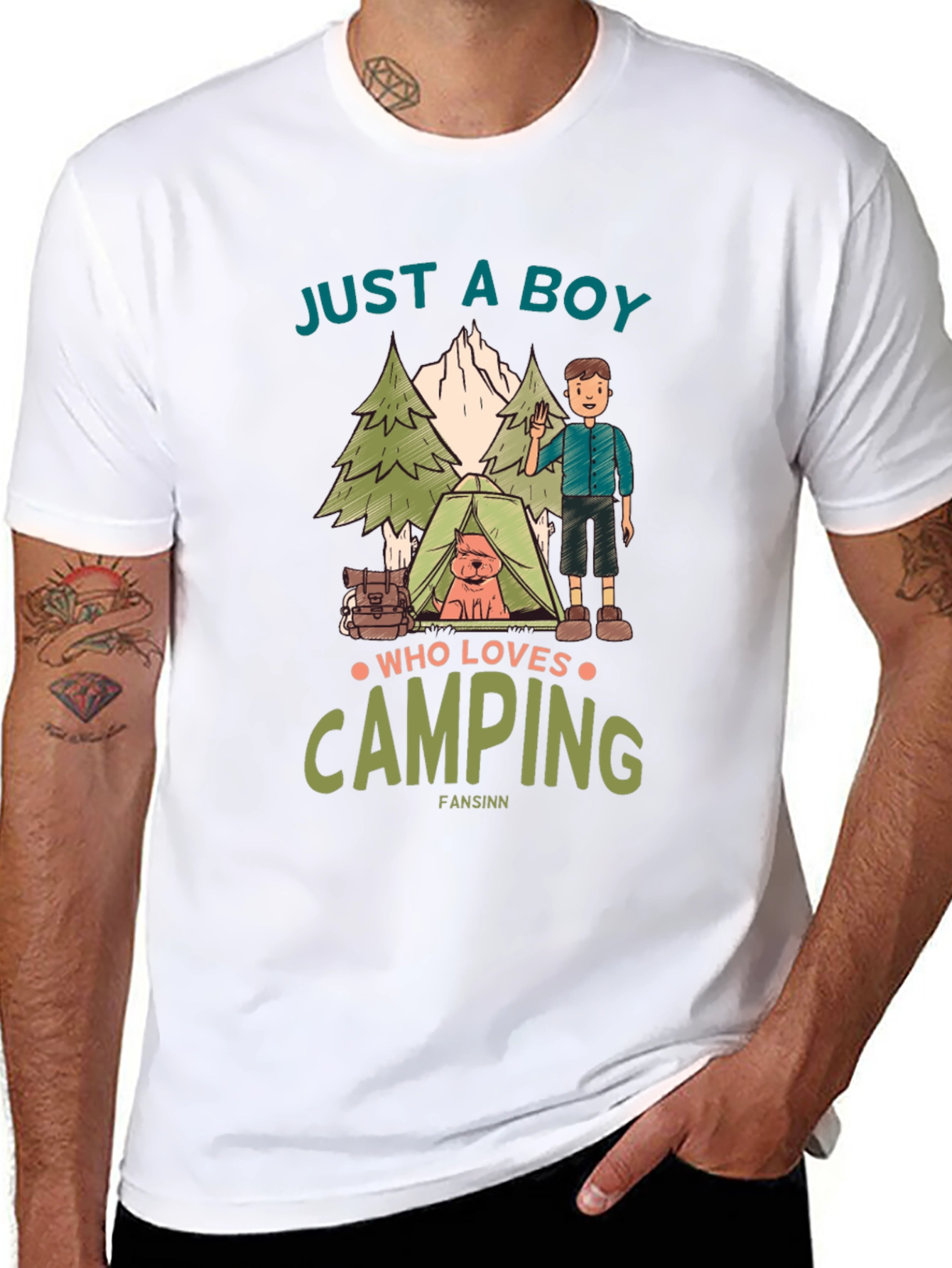 Boy Who Loves Camping T-Shirt