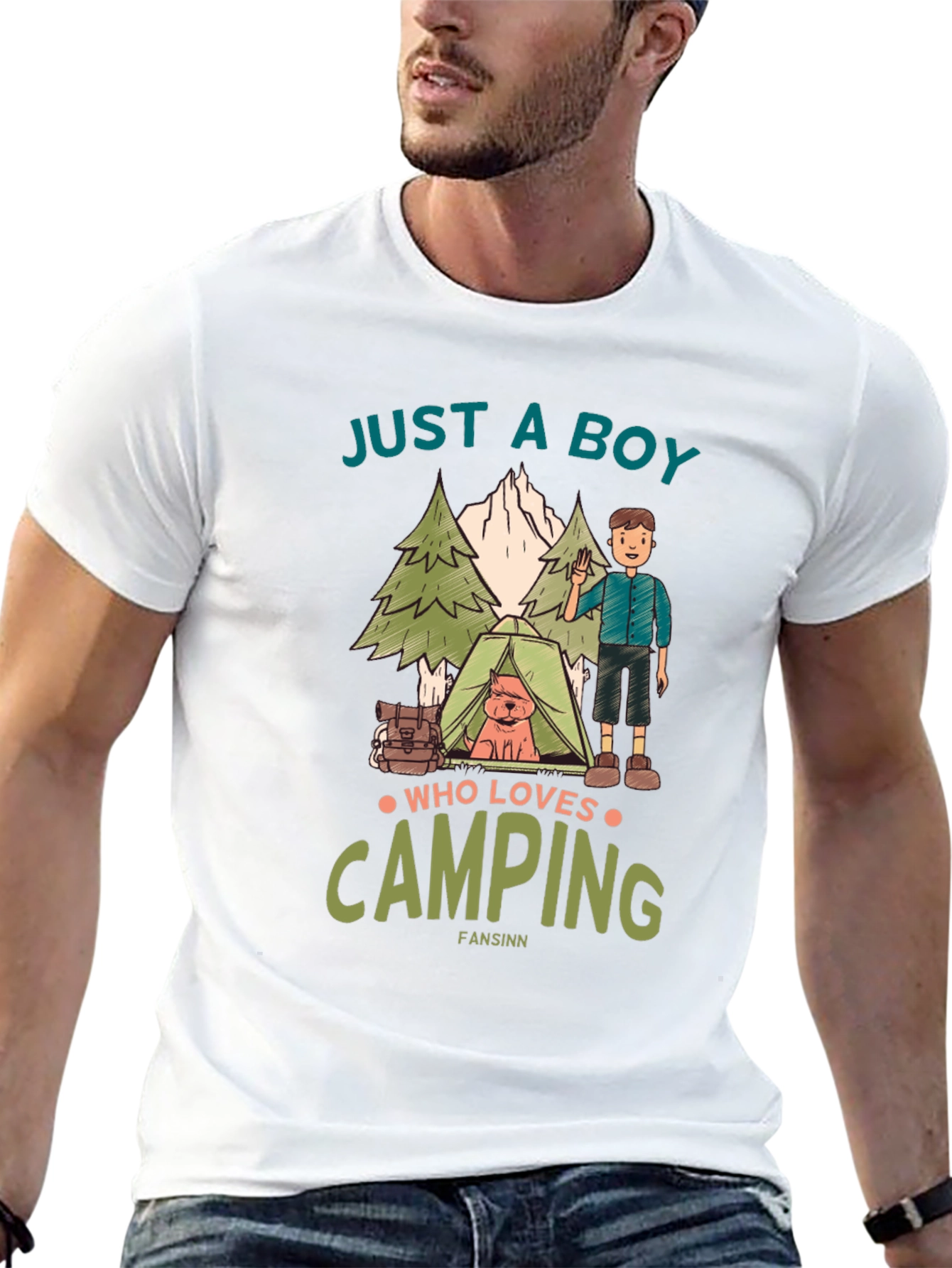 Boy Who Loves Camping T-Shirt