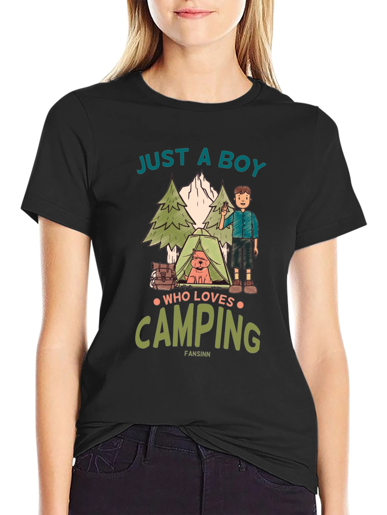 Boy Who Loves Camping T-Shirt