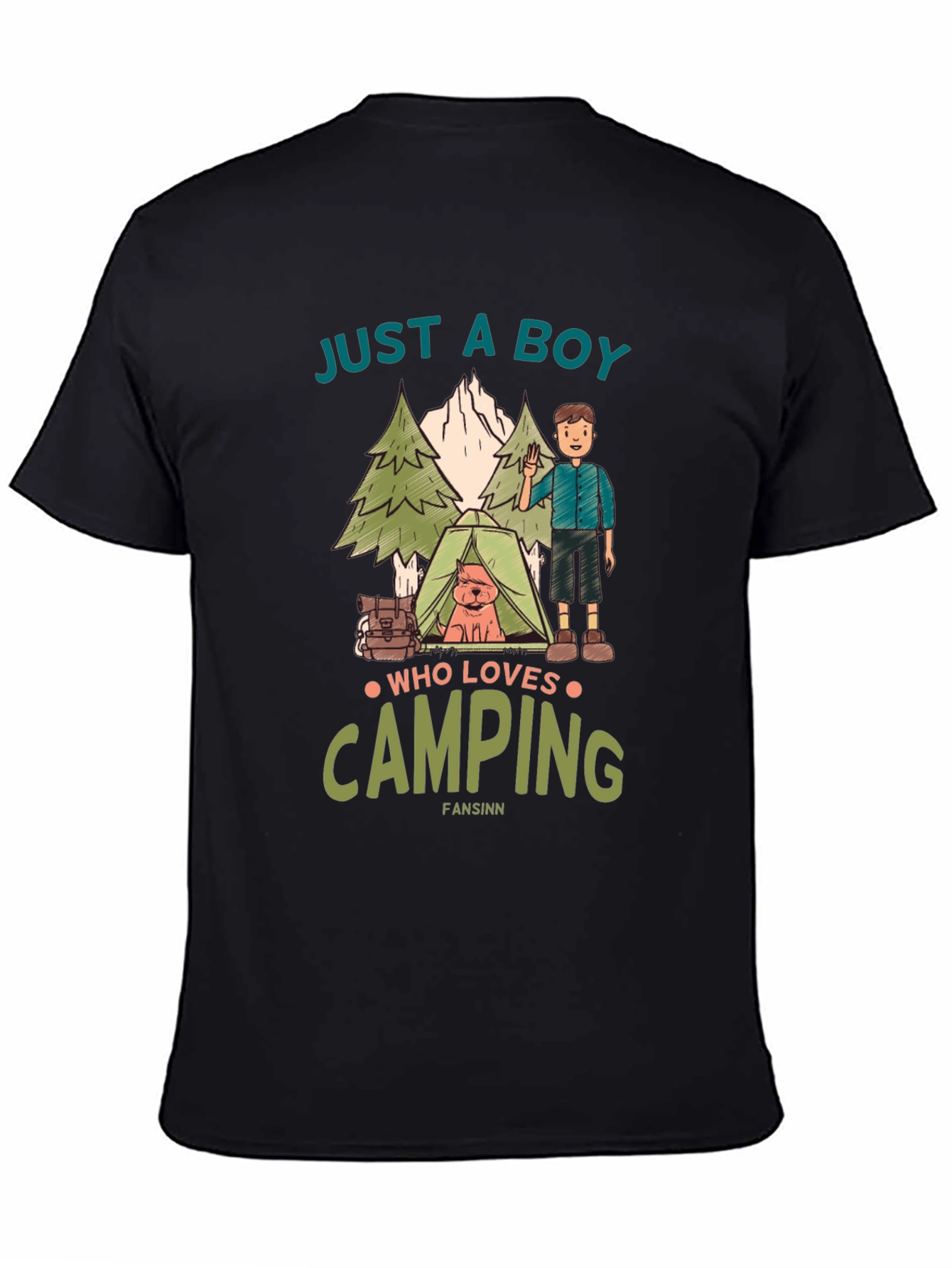 Boy Who Loves Camping T-Shirt
