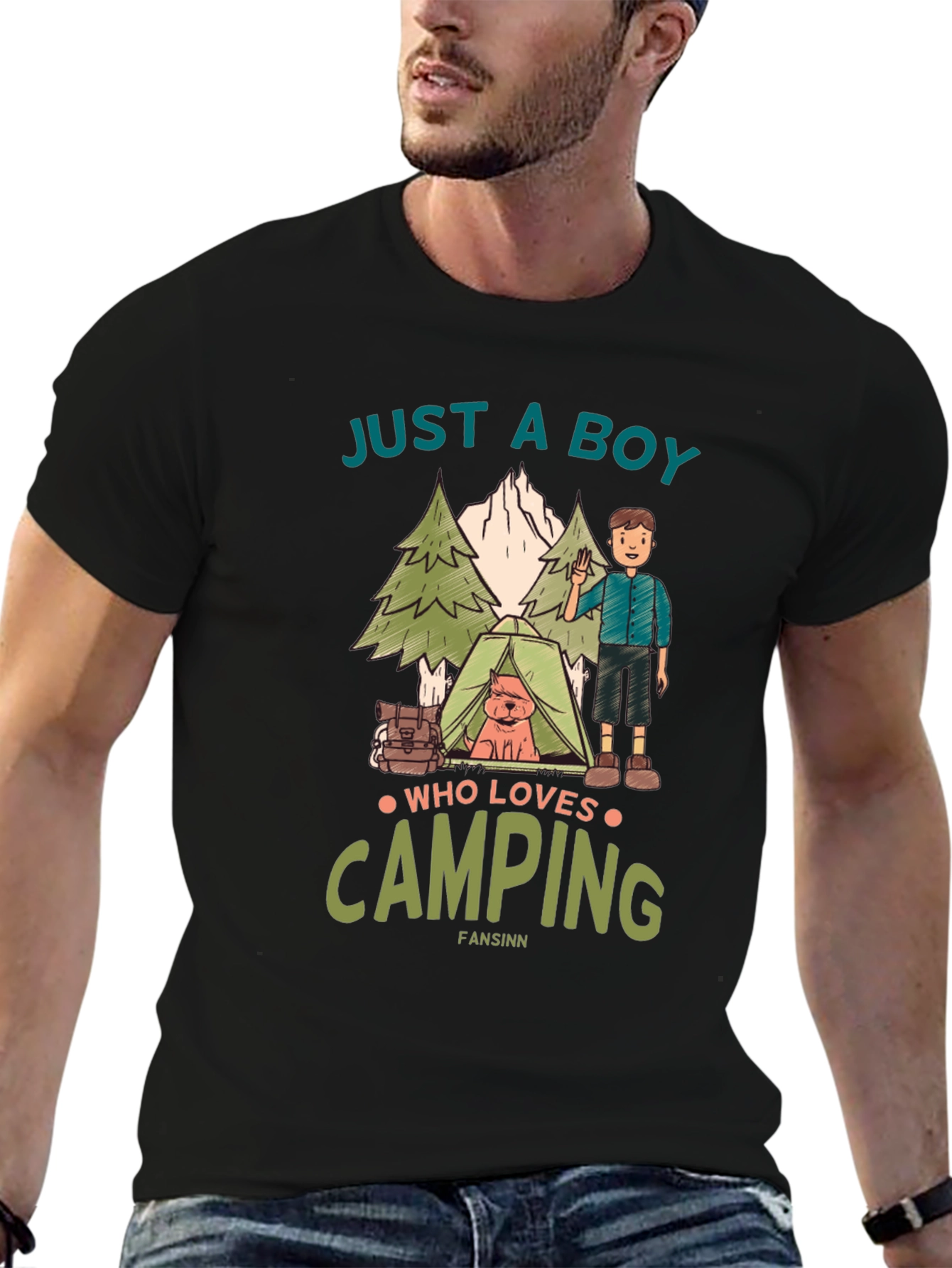 Boy Who Loves Camping T-Shirt