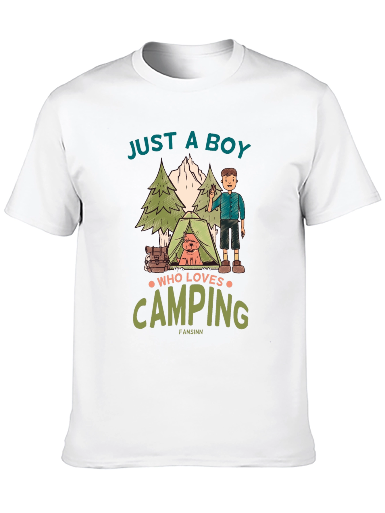 Boy Who Loves Camping T-Shirt