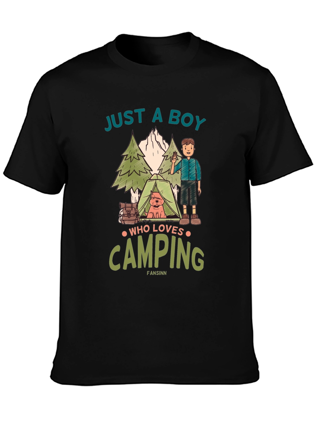 Boy Who Loves Camping T-Shirt