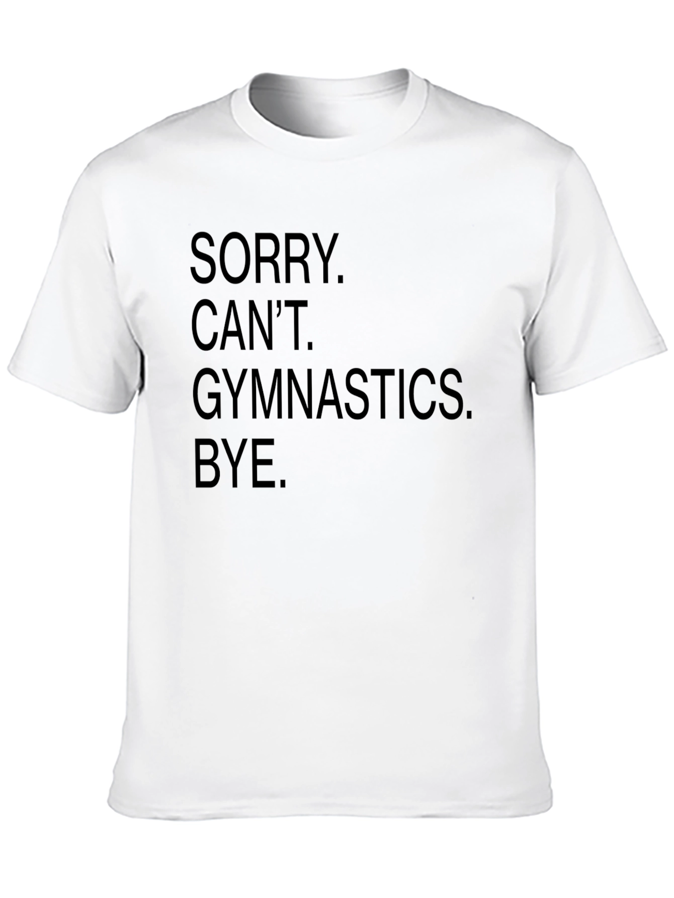 Sorry Cant Gymnastics Black Graphic Tee