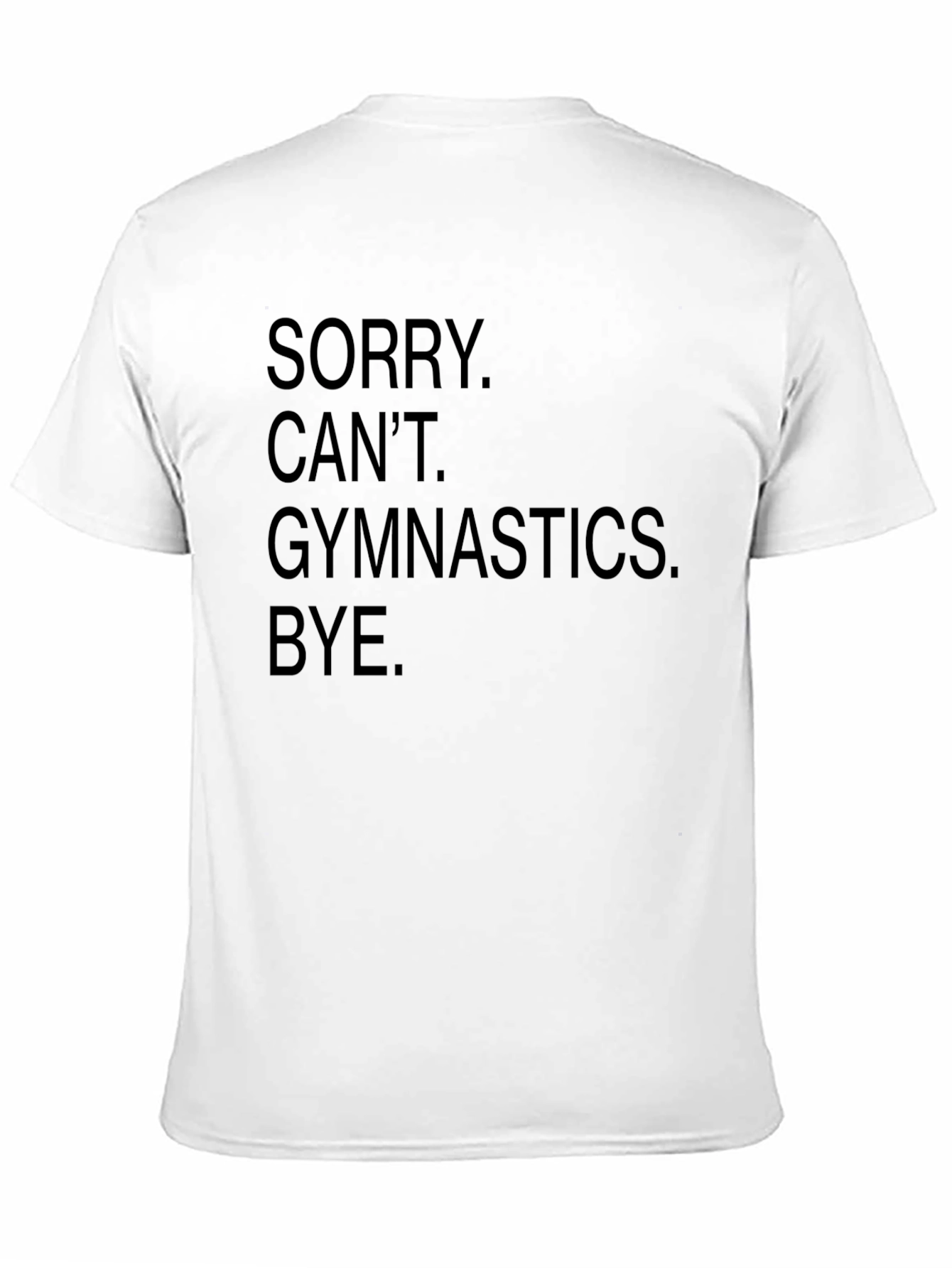 Sorry Cant Gymnastics Black Graphic Tee