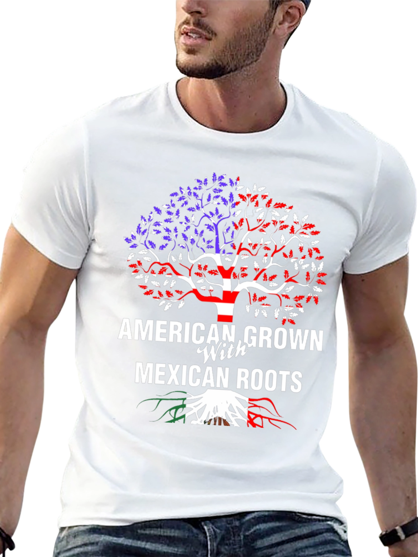 American Grown Mexican Roots T-Shirt