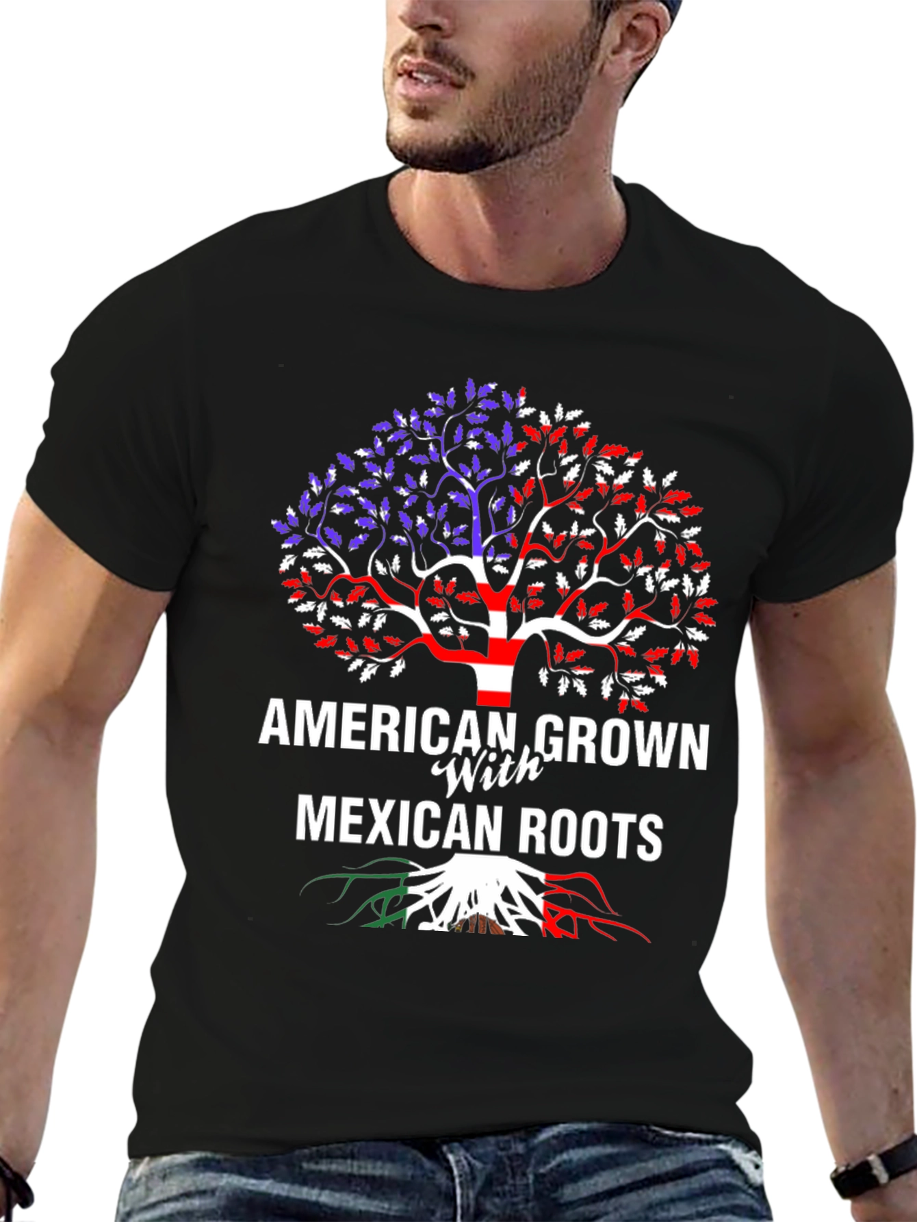 American Grown Mexican Roots T-Shirt